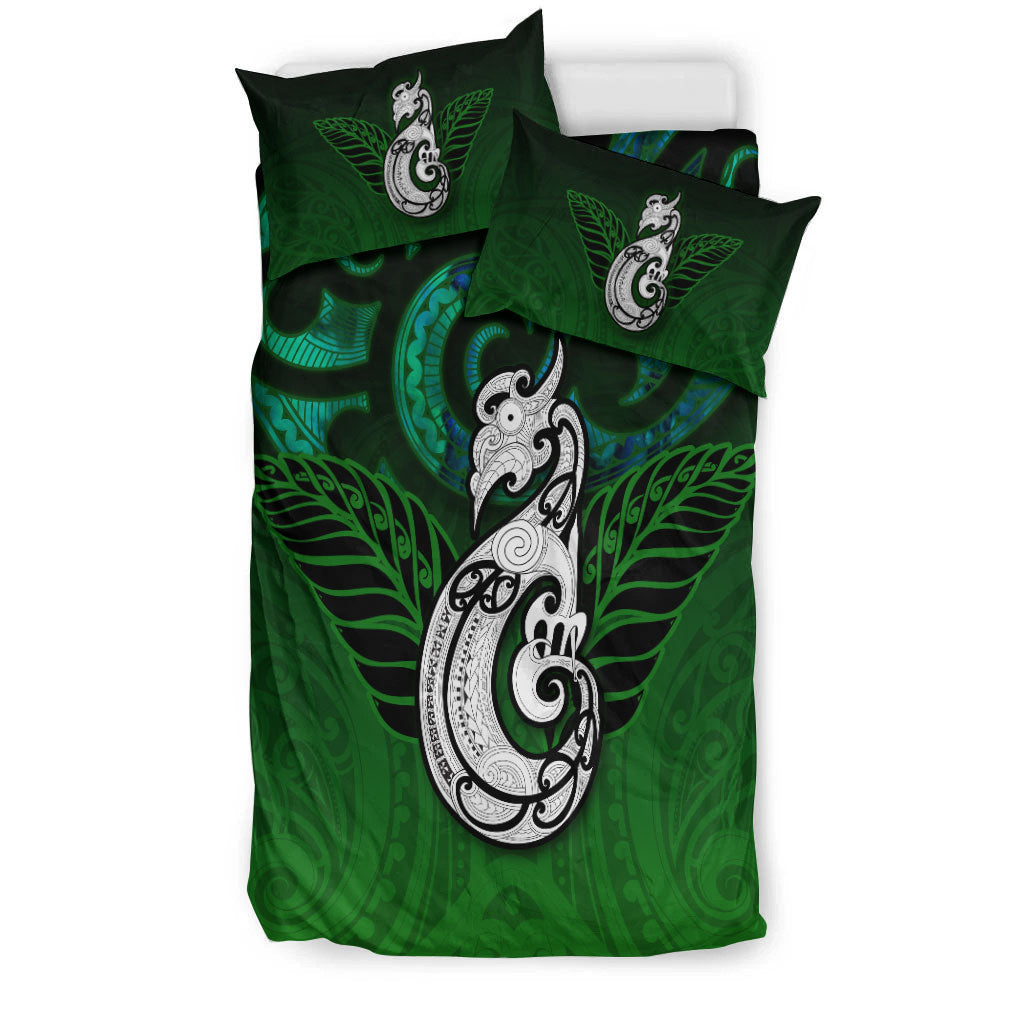 New Zealand Maori Bedding Set - Paua Shell Green - - Vibe Hoodie Shop