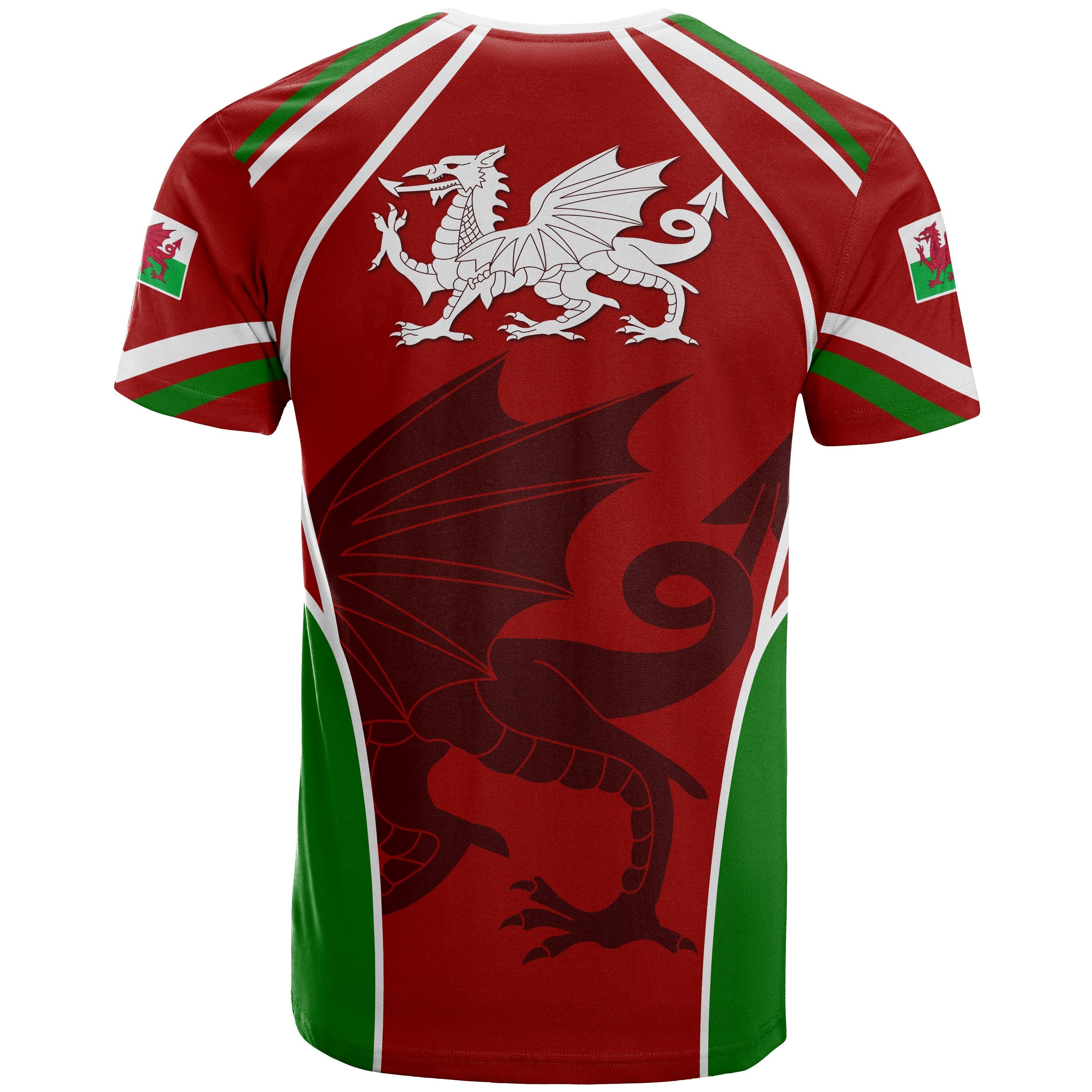 Wales T shirt - Cymru Red Dragon - Vibe Hoodie Shop