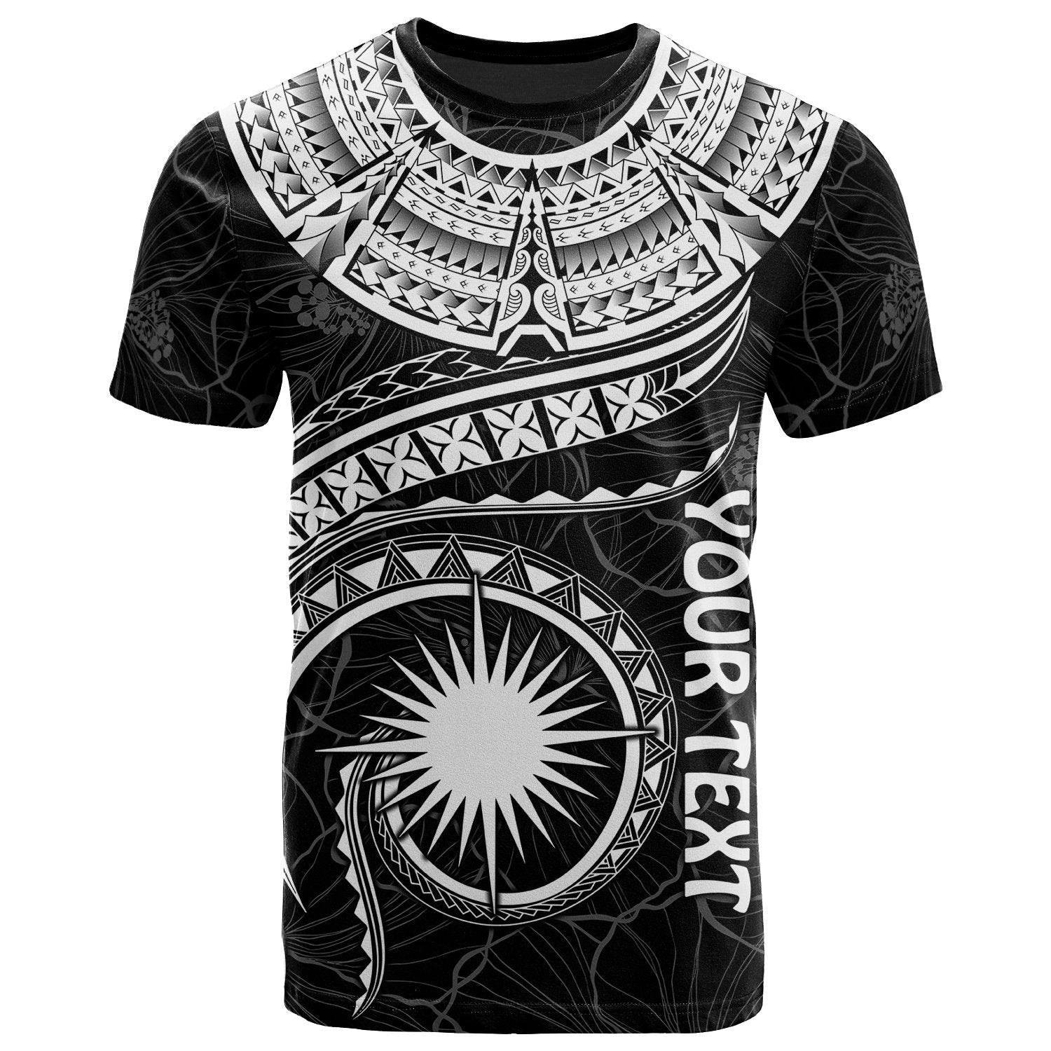 Marshall Islands Polynesian Personalised T shirt - Marshall Islands Waves (White) - Vibe Hoodie Shop