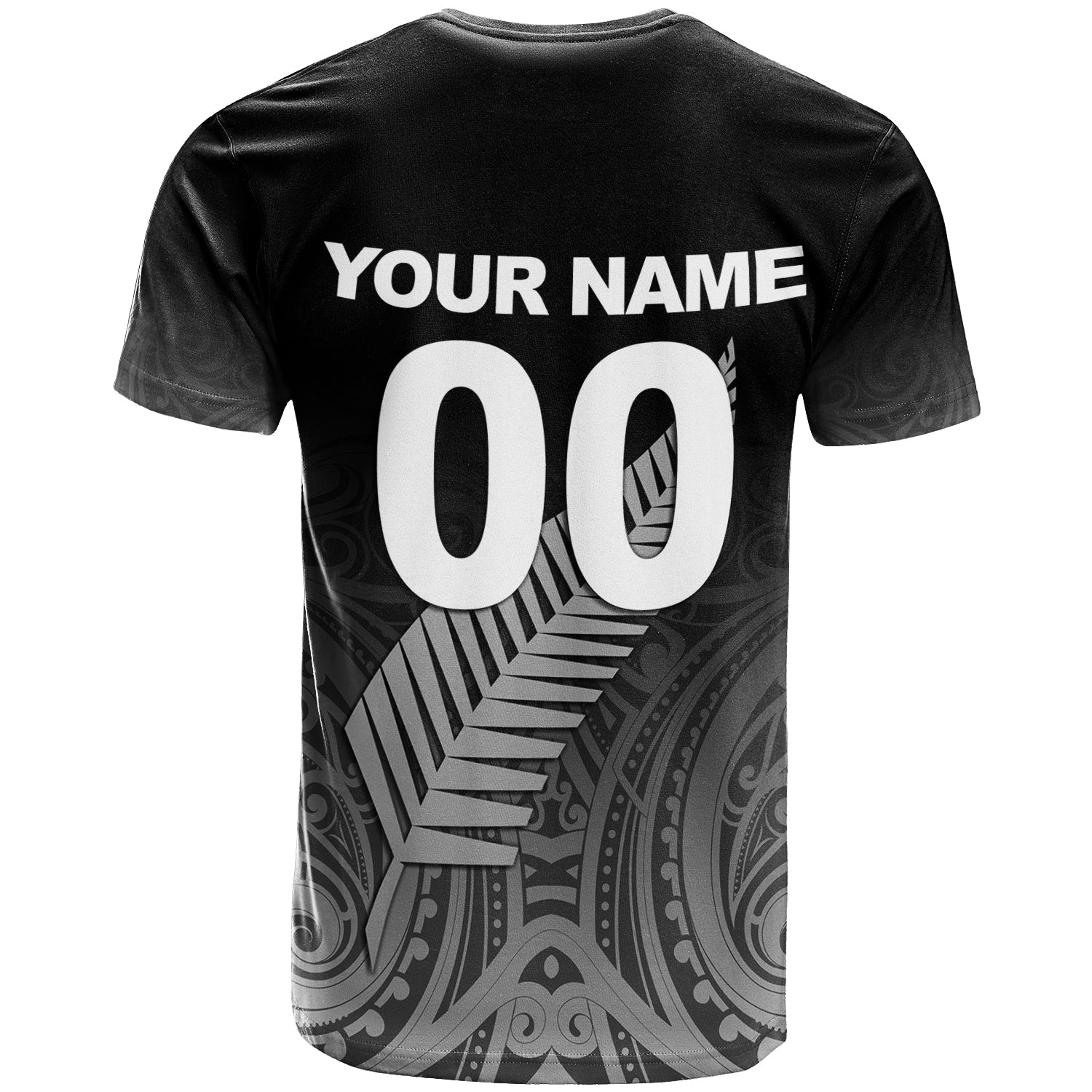 (Custom Personalised) New Zealand Rugby T shirt - Maori Tribal - - Vibe Hoodie Shop