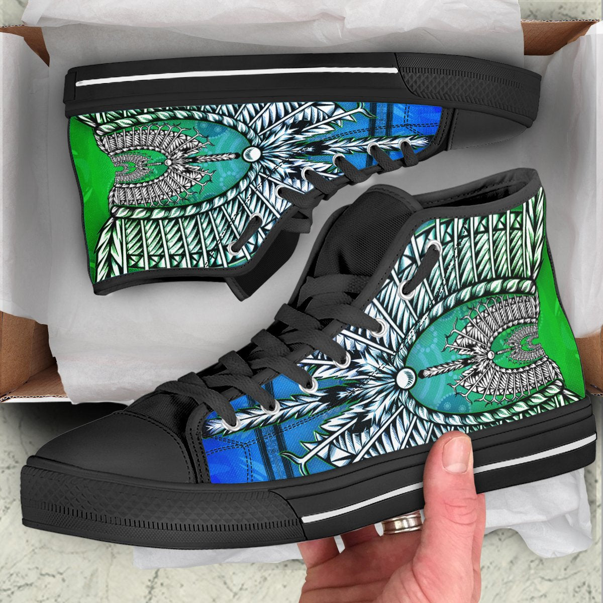 high-top-turtle-background-with-dhari-mask