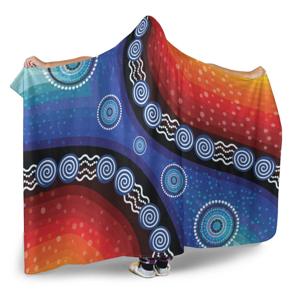 hoodie-blanket-aboriginal-color-dot-painting