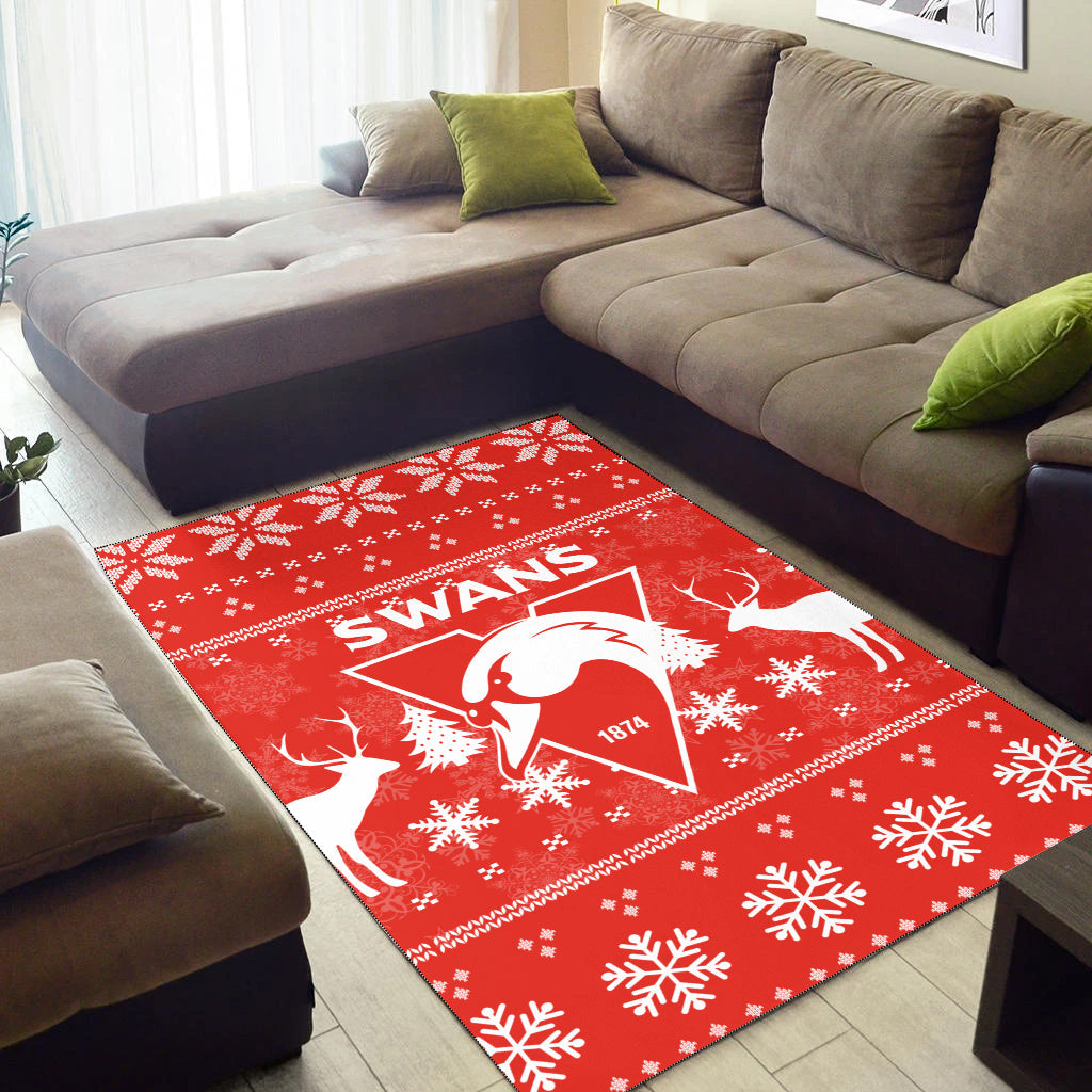 Sydney Swans Area Rug - Christmas Ugly Style - - Vibe Hoodie Shop