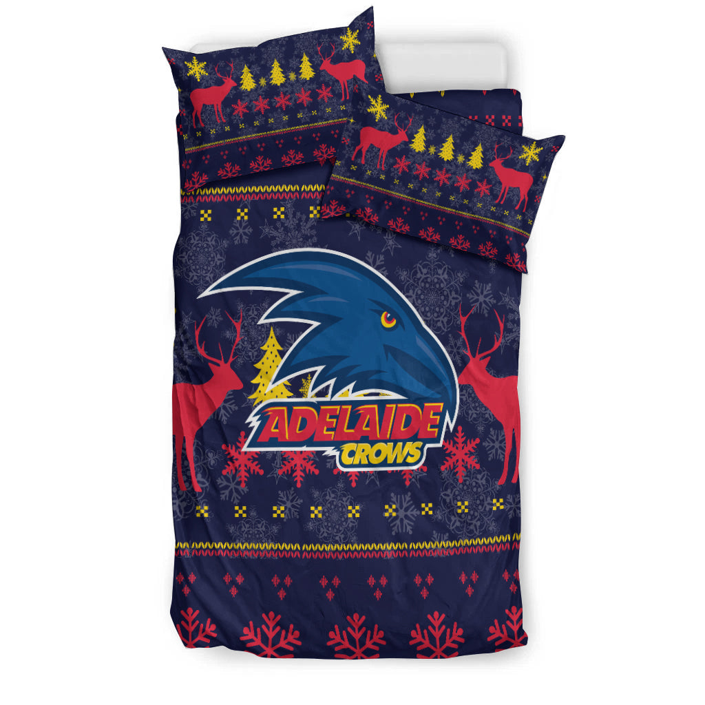 Adelaide Crows Bedding Set - Christmas Ugly Style - - Vibe Hoodie Shop