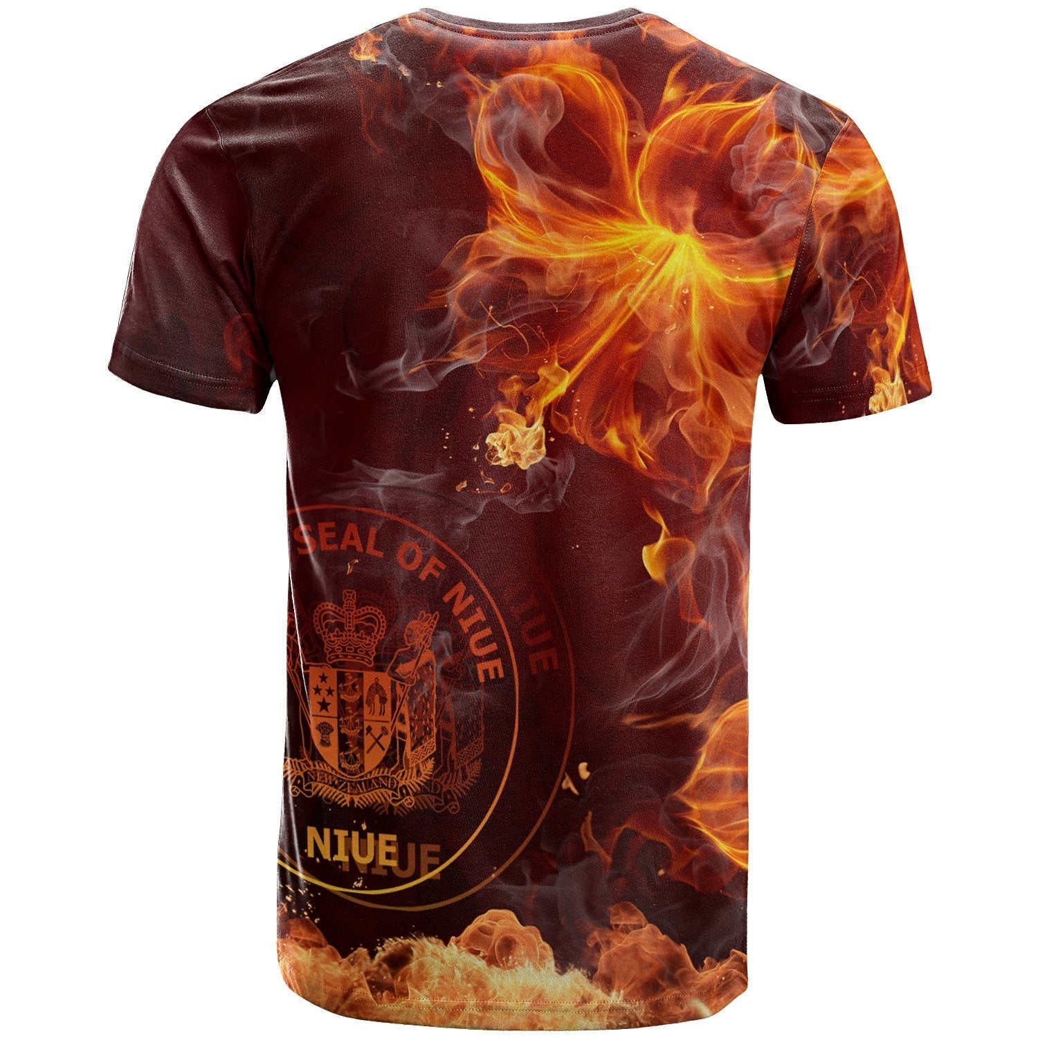 Niue Polynesian T - Shirt - Fire Hibiscus - Vibe Hoodie Shop