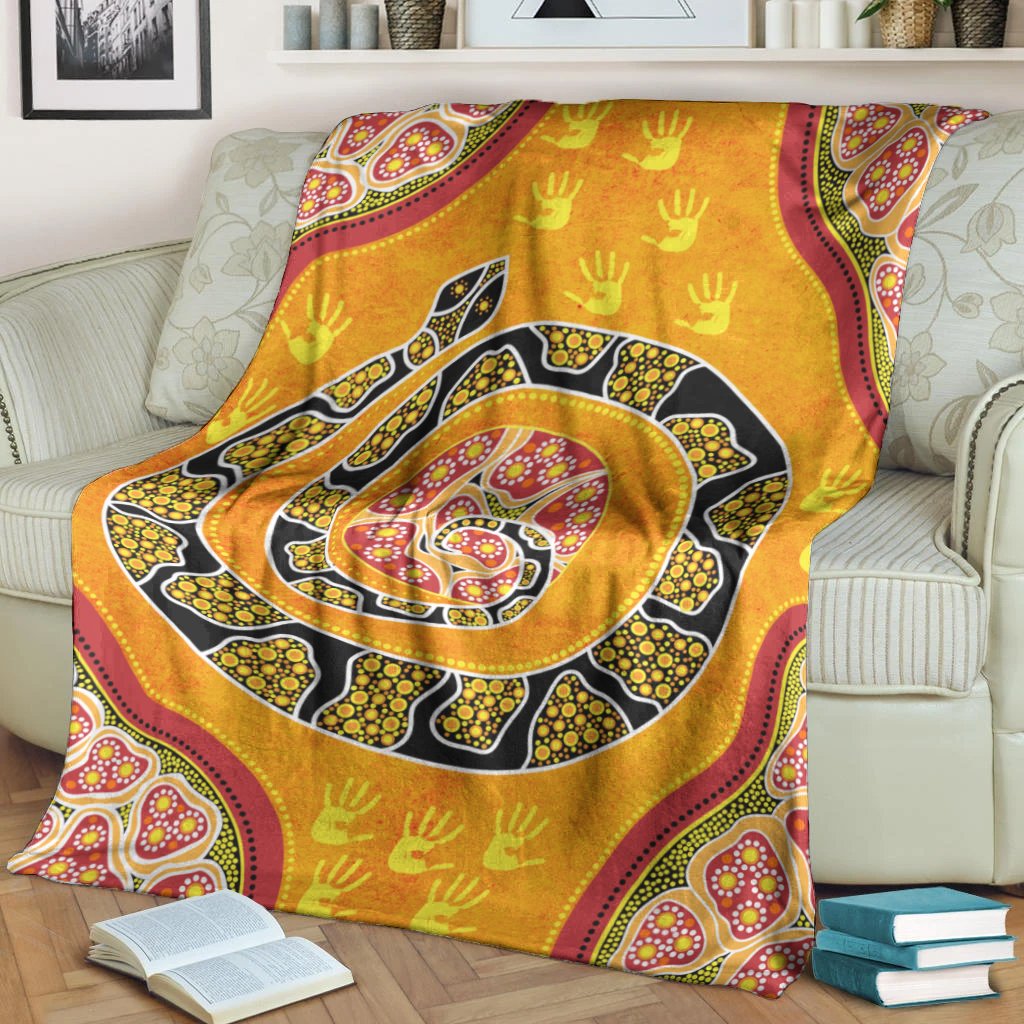 Blanket - Aboriginal Unique Style Snake Orange Color 2021 - Vibe Hoodie Shop
