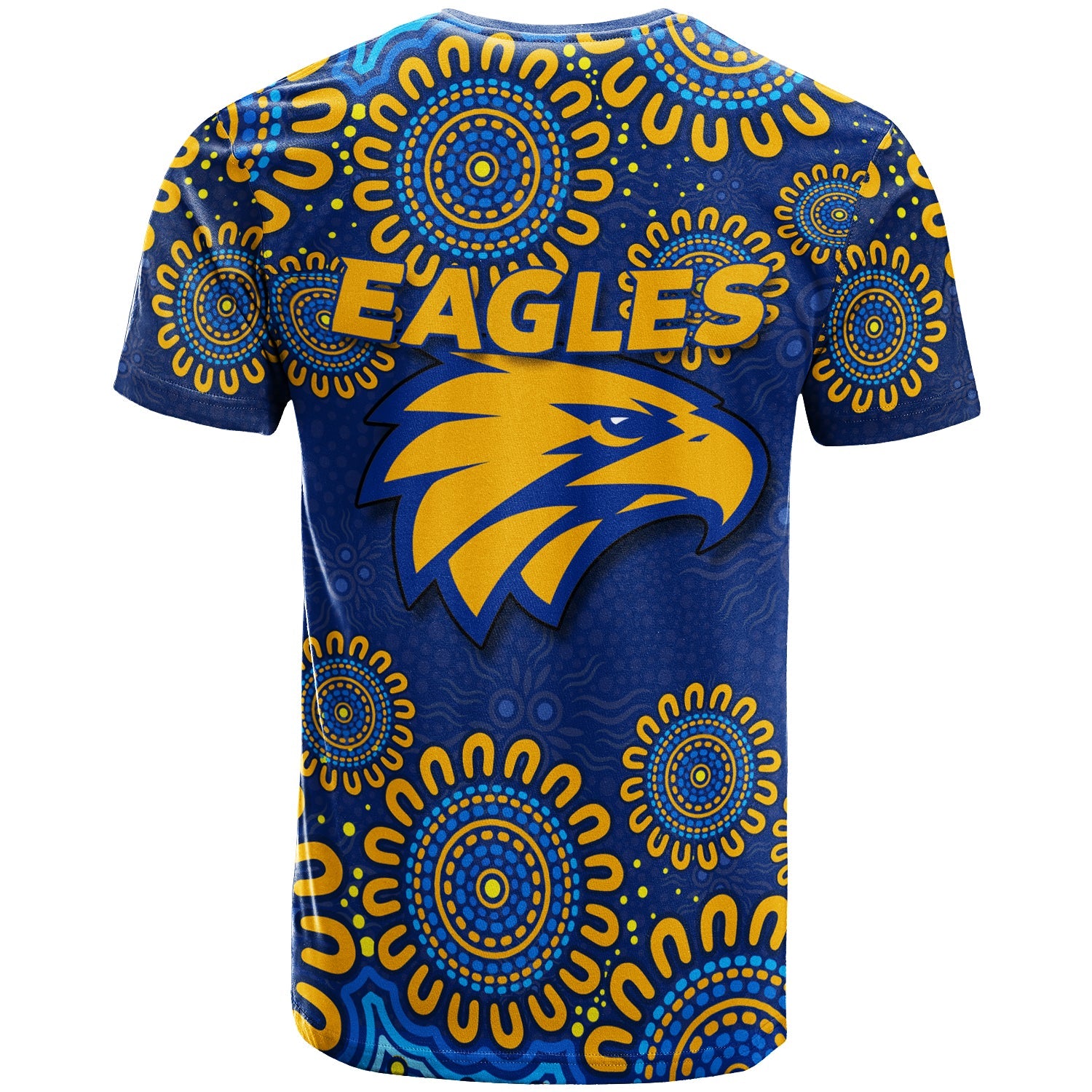 West Coast Eagles Aboriginal Dot Painting T shirt - - Vibe Hoodie Shop