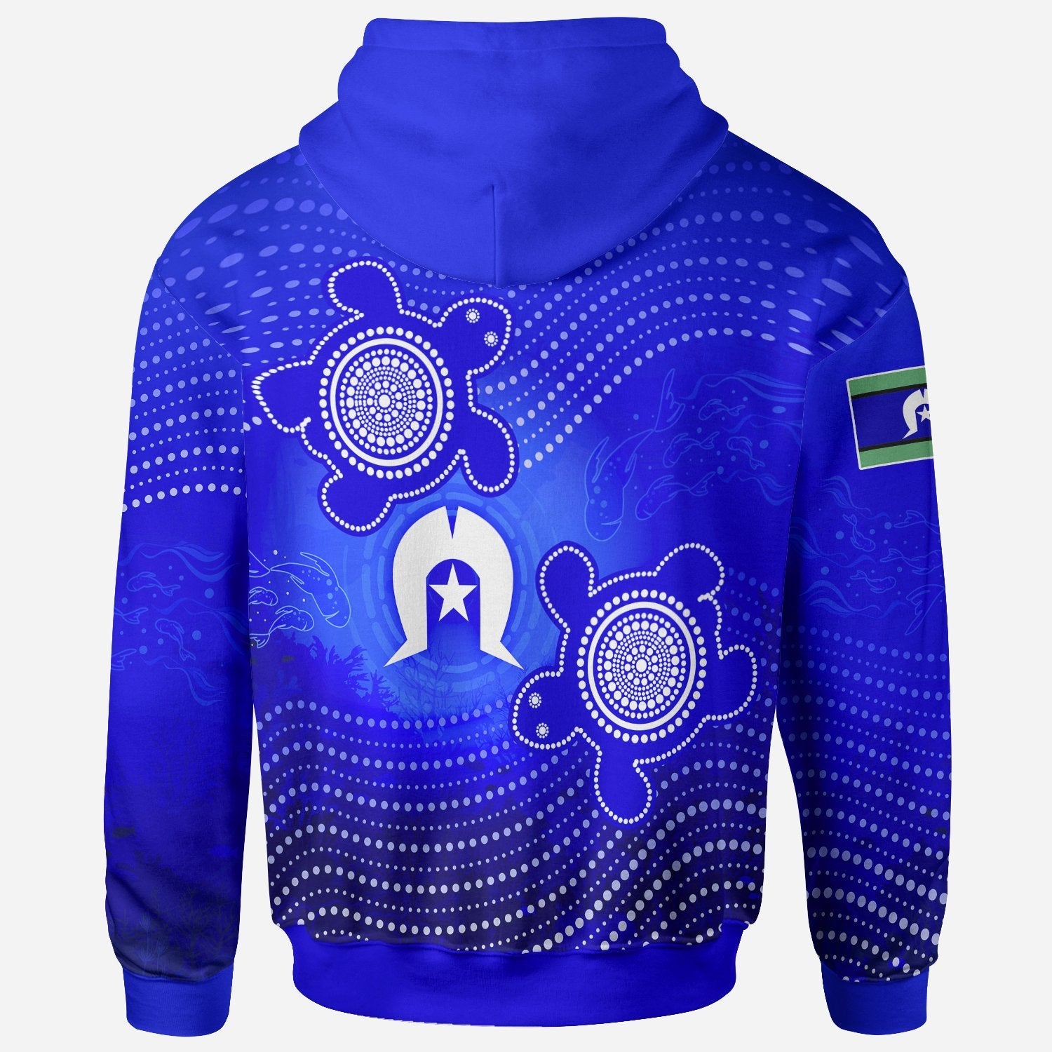 Custom Torres Strait Islanders Zip - Up Hoodie - Torres Symbol With Turtle - Vibe Hoodie Shop