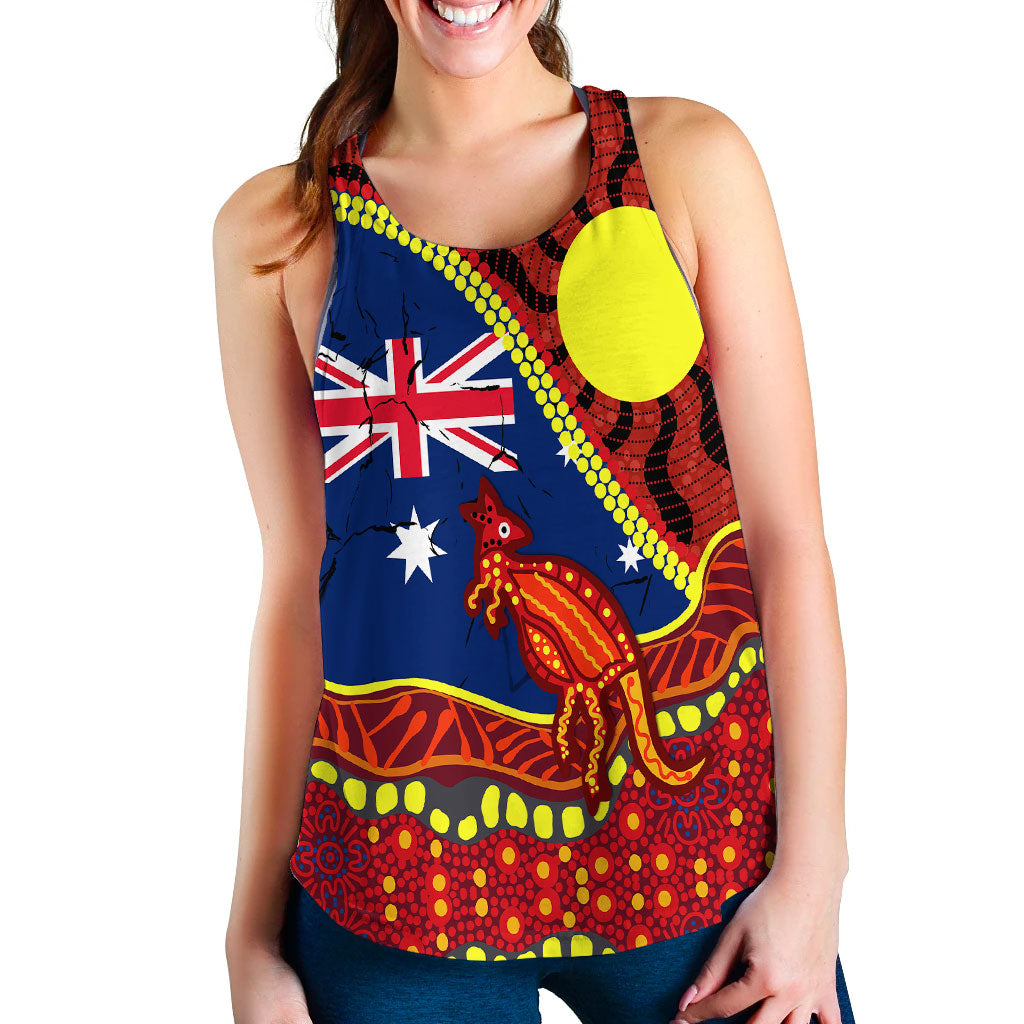 Australia Day Indigenous Art Women Tank Top - - Vibe Hoodie Shop