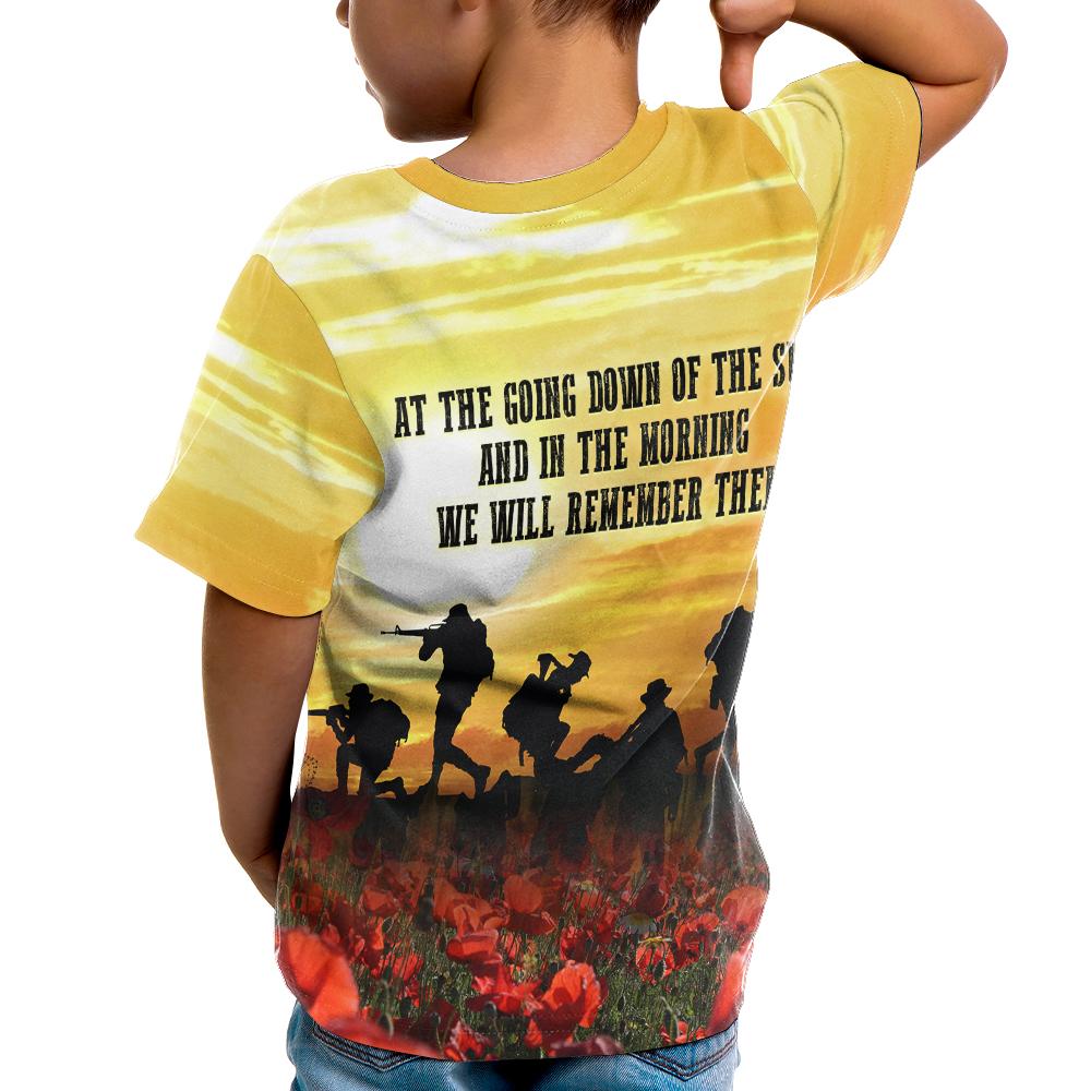 ANZAC Kid T shirts - Australian and New Zealand Army Corps - Vibe Hoodie Shop