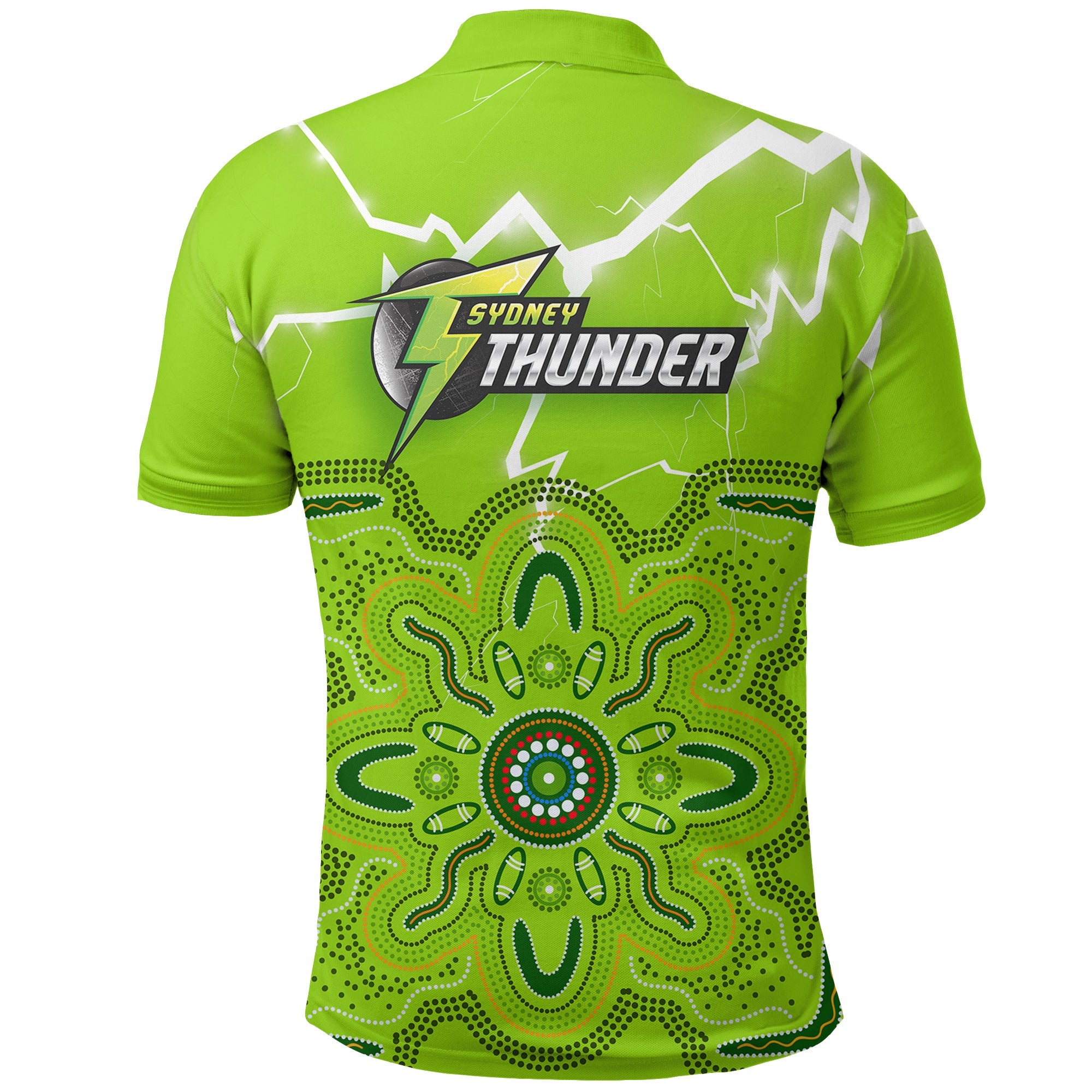 Sydney Thunder Polo Shirt - Aboriginal Style Of Dot - - Vibe Hoodie Shop