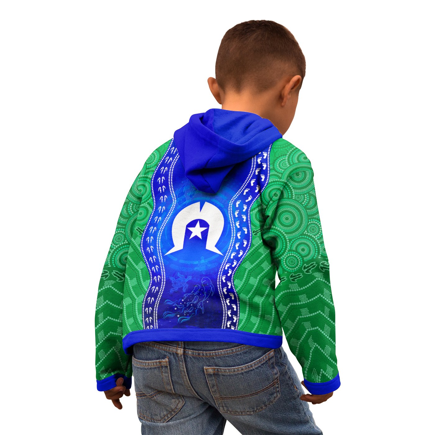 Torres Strait Islanders Zip - Up Hoodie - Torres Symbol With Aboriginal Patterns - Vibe Hoodie Shop