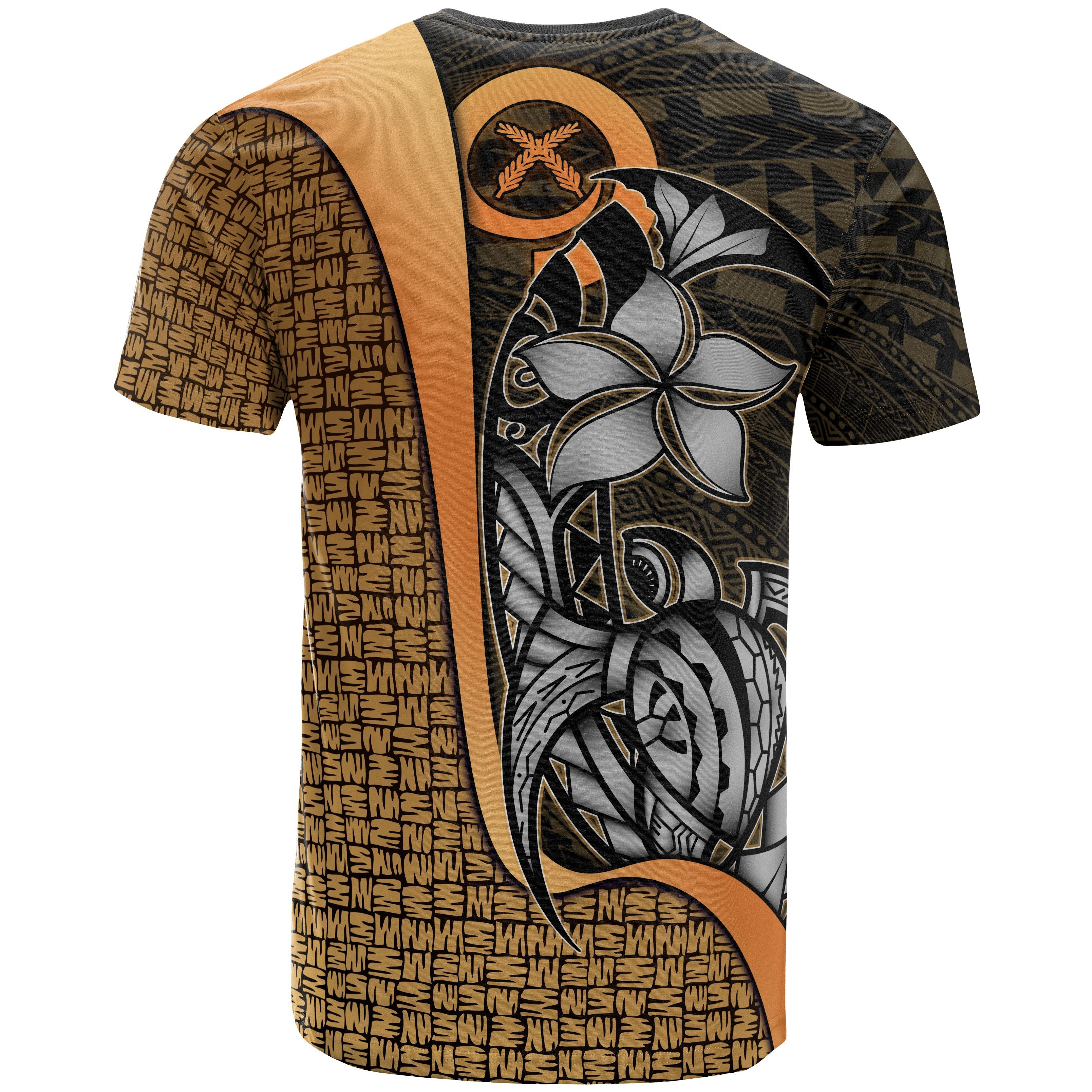 Vanuatu T shirt Gold - Turtle With Hook - Vibe Hoodie Shop