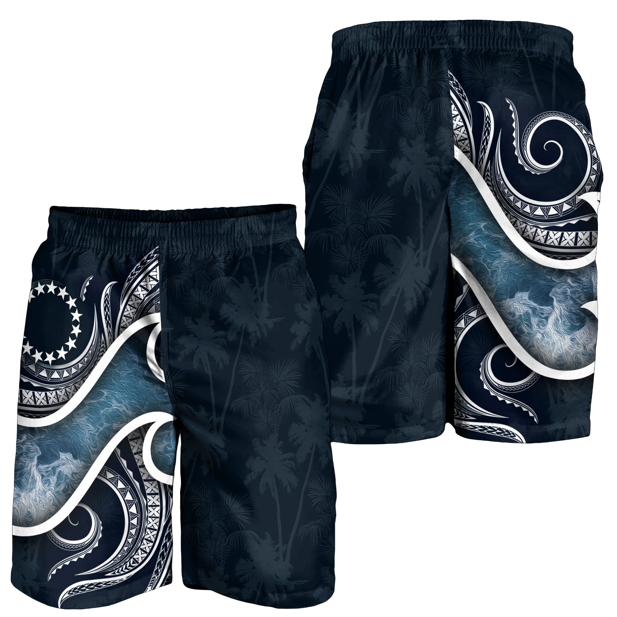 Cook Islands Polynesian Men's Shorts - Ocean Style - Vibe Hoodie Shop