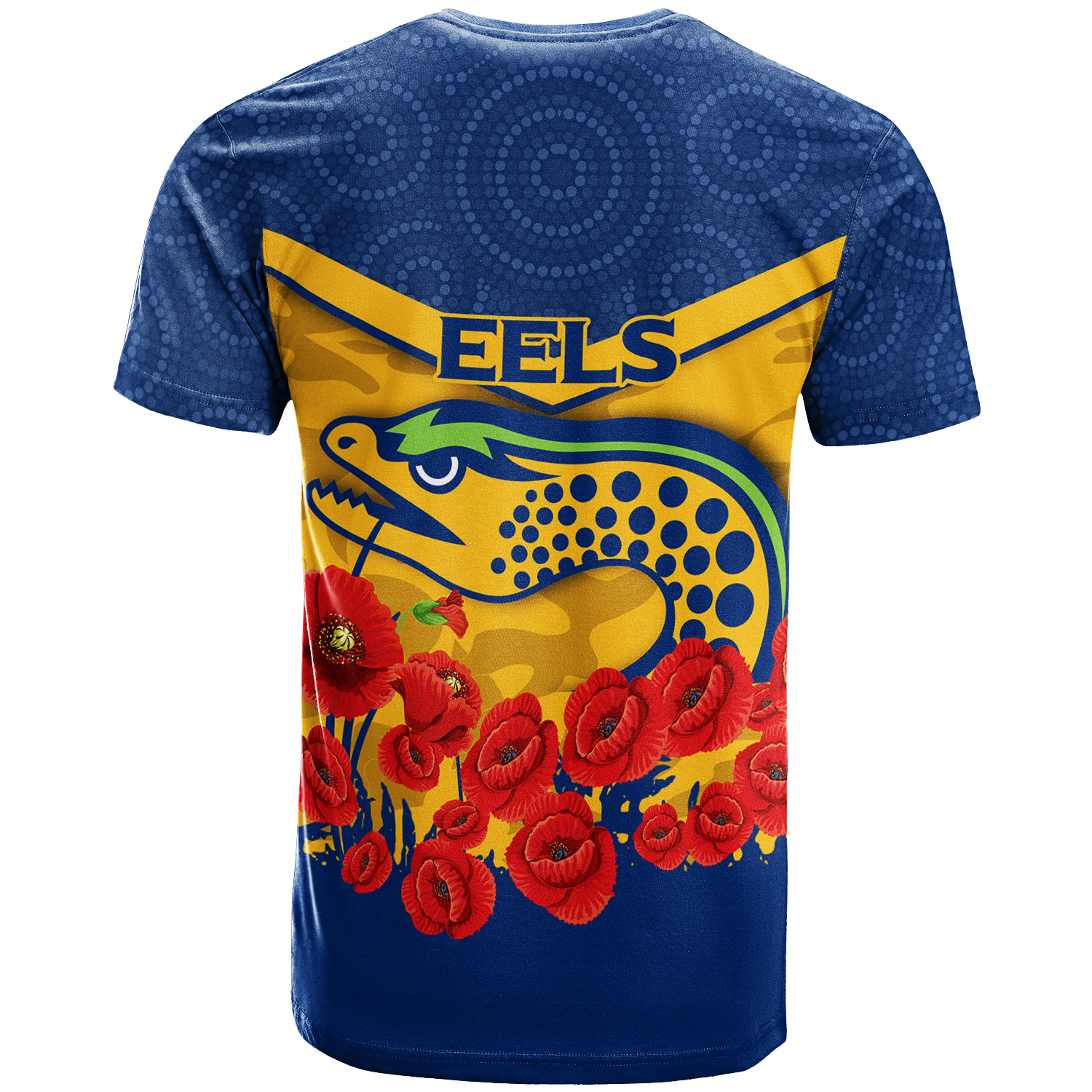 Eels ANZAC Day T shirt - Indigenous Art - - Vibe Hoodie Shop