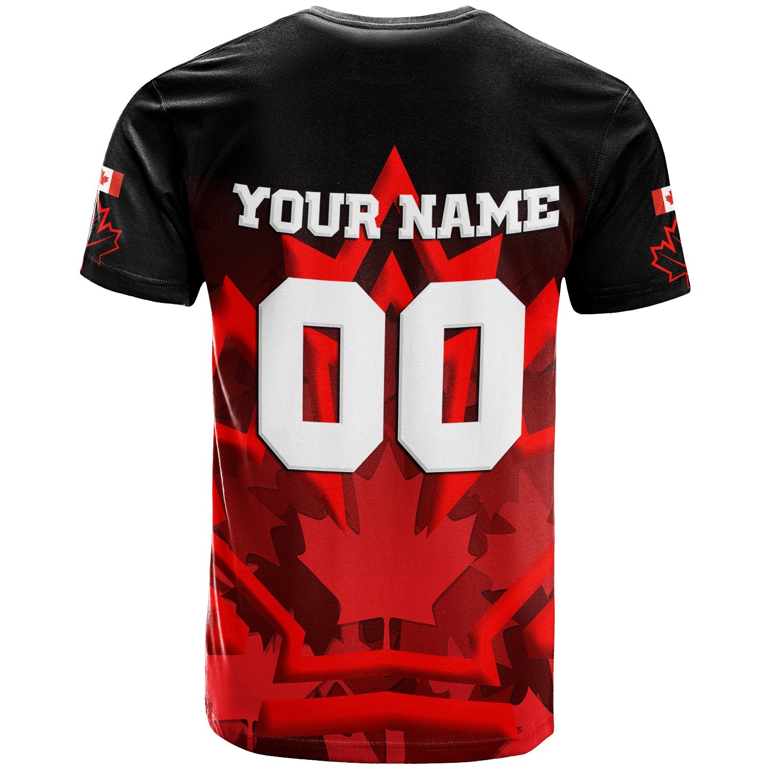 (Custom Personalised) Canada Hockey With Maple Leaf T shirt - - Vibe Hoodie Shop