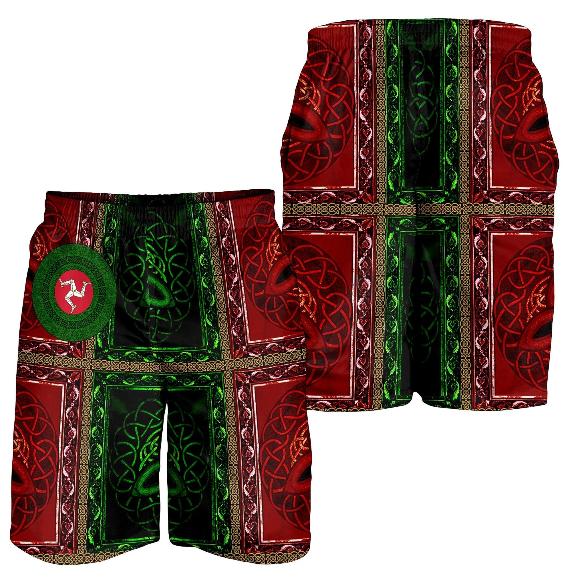 VibeHoodie Men Short - Isle Of Man Circle Celtic - Vibe Hoodie Shop