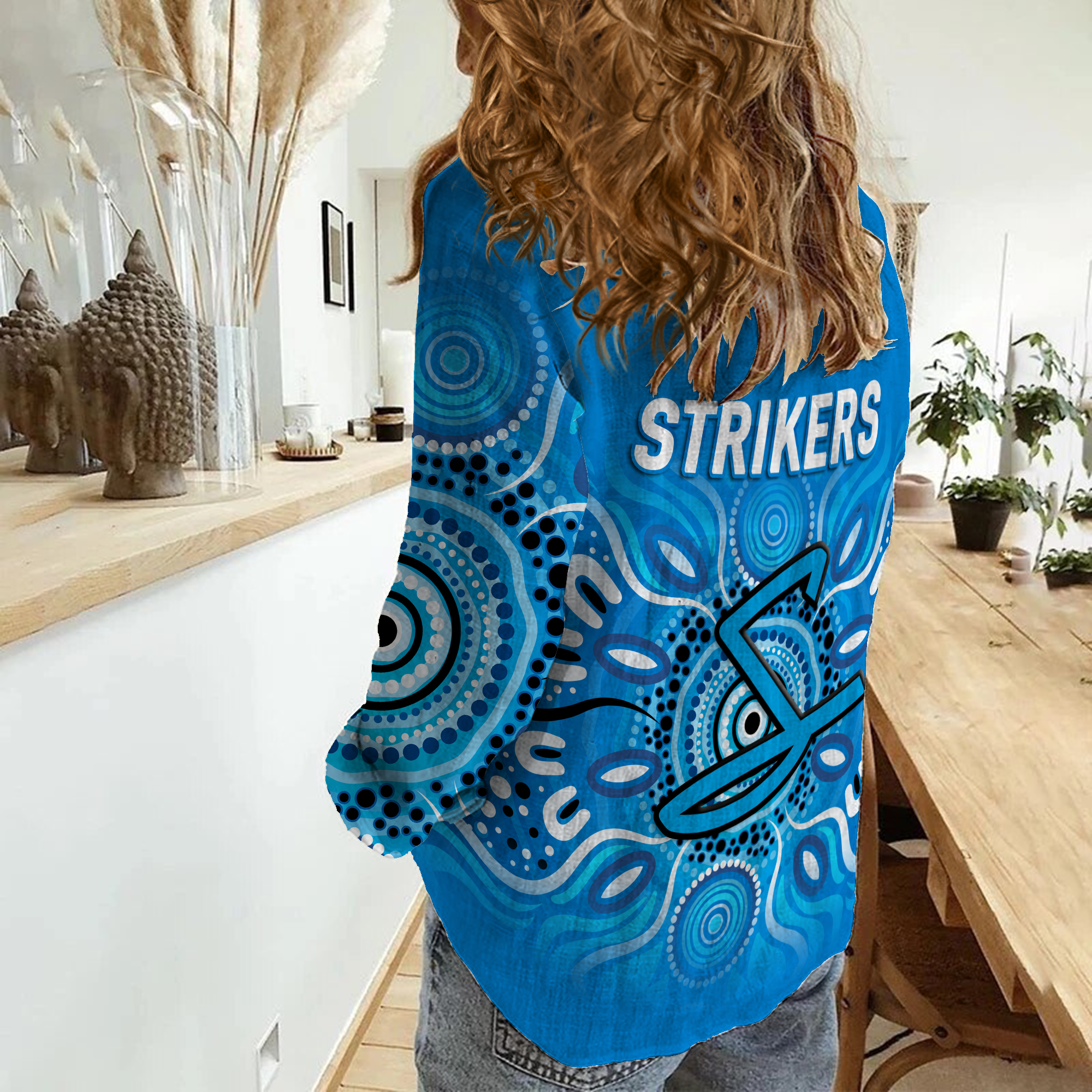 Adelaide Strikers Aboriginal Cricket 2022 Women Casual Shirt - - Vibe Hoodie Shop