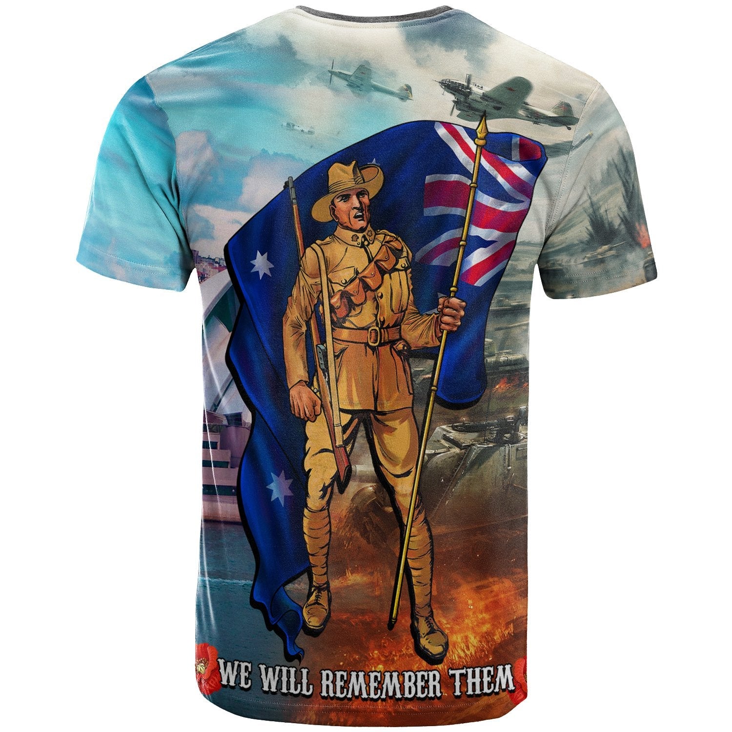 ANZAC T shirts - Australian Soldier - Vibe Hoodie Shop