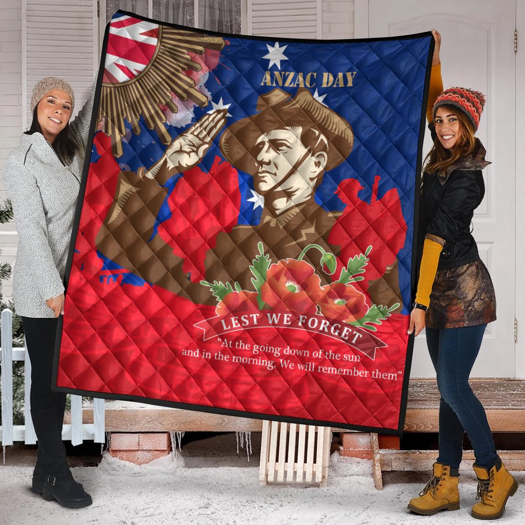 Premium Quilts - AANZAC Australia Remember Them - Vibe Hoodie Shop