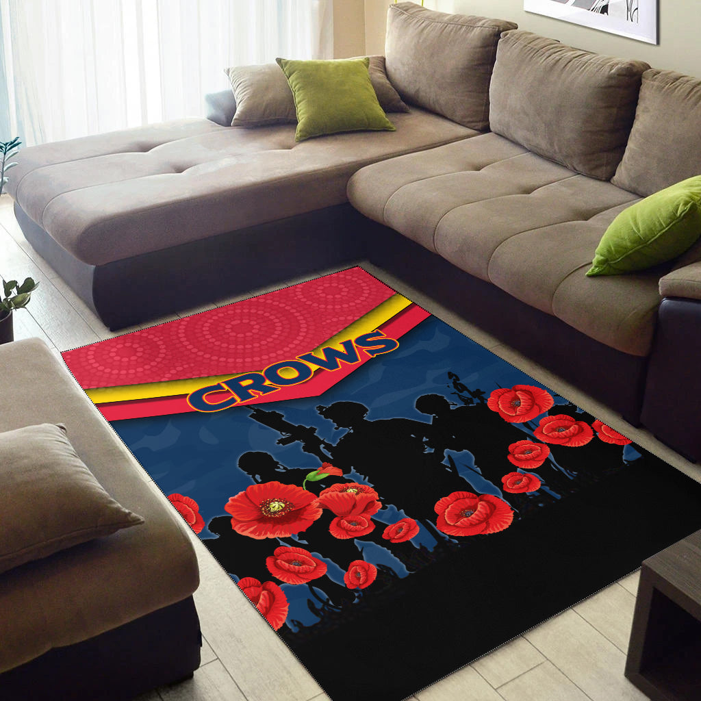 Adelaide Crows ANZAC Day Area Rug - Indigenous Art - - Vibe Hoodie Shop