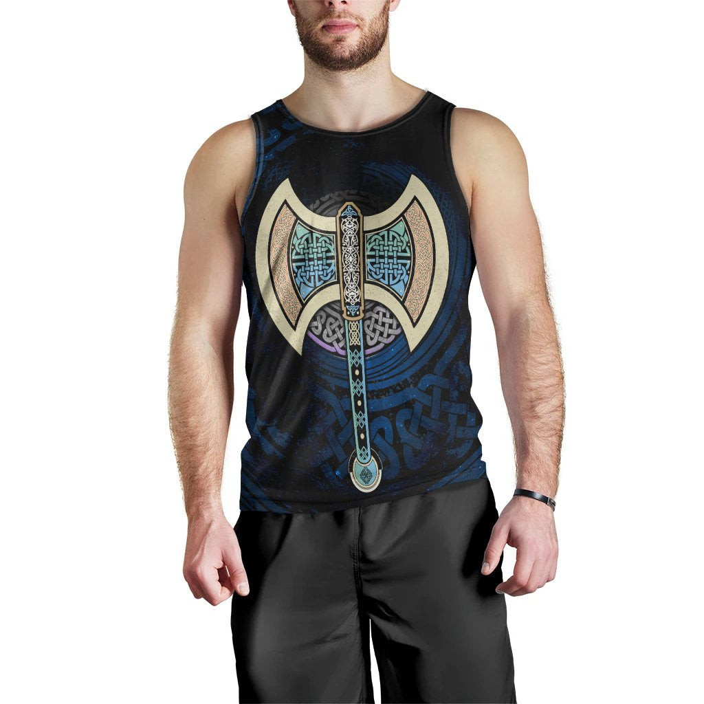 Celtic Knotwork Labrys Men's Tank Top - Vibe Hoodie Shop