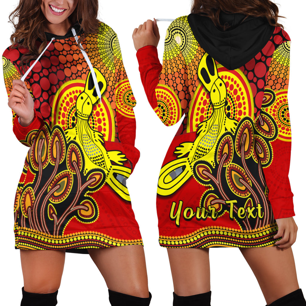 (Custom Personalised) Aboriginal Platypus Hoodie Dress Tree On The Hill Sunshine - Vibe Hoodie Shop