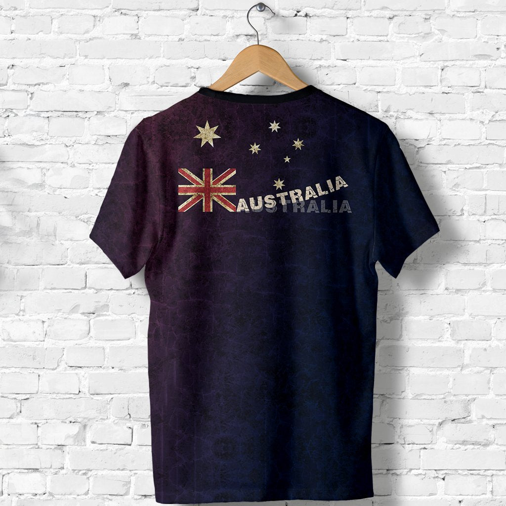 T shirt - Aus Flag T shirt Australia Kangaroo Symbol - Unisex - Vibe Hoodie Shop