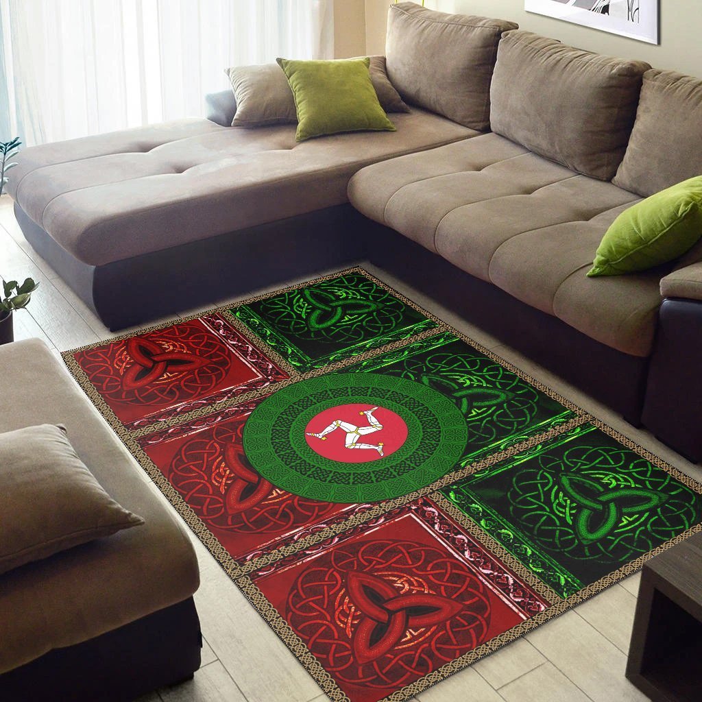 VibeHoodie Area Rug - Isle Of Man Circle Celtic - Vibe Hoodie Shop