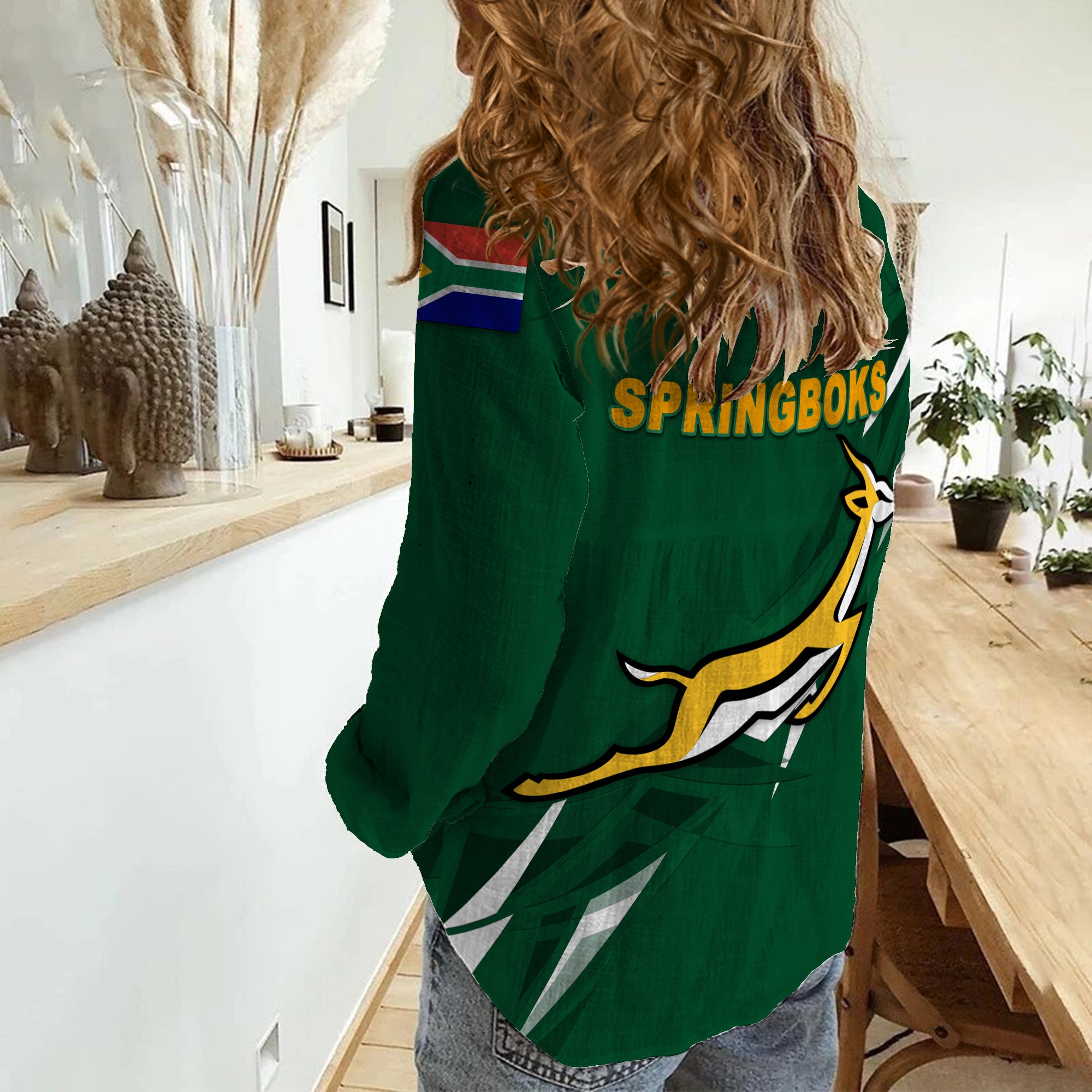 South Africa Springboks 2022 Legend Women Casual Shirt - - Vibe Hoodie Shop