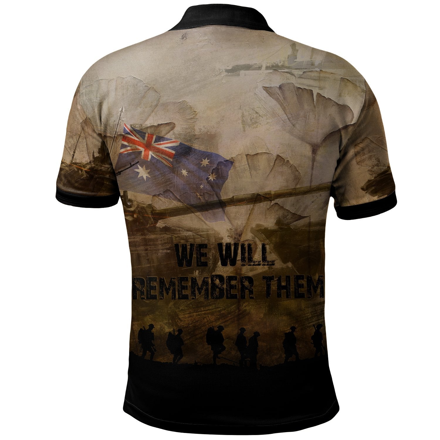 Vibe Hoodie ANZAC Day 2021 Polo Shirt - Lest We Forget Vintage Style - BN18 - RLT20 - Vibe Hoodie Shop