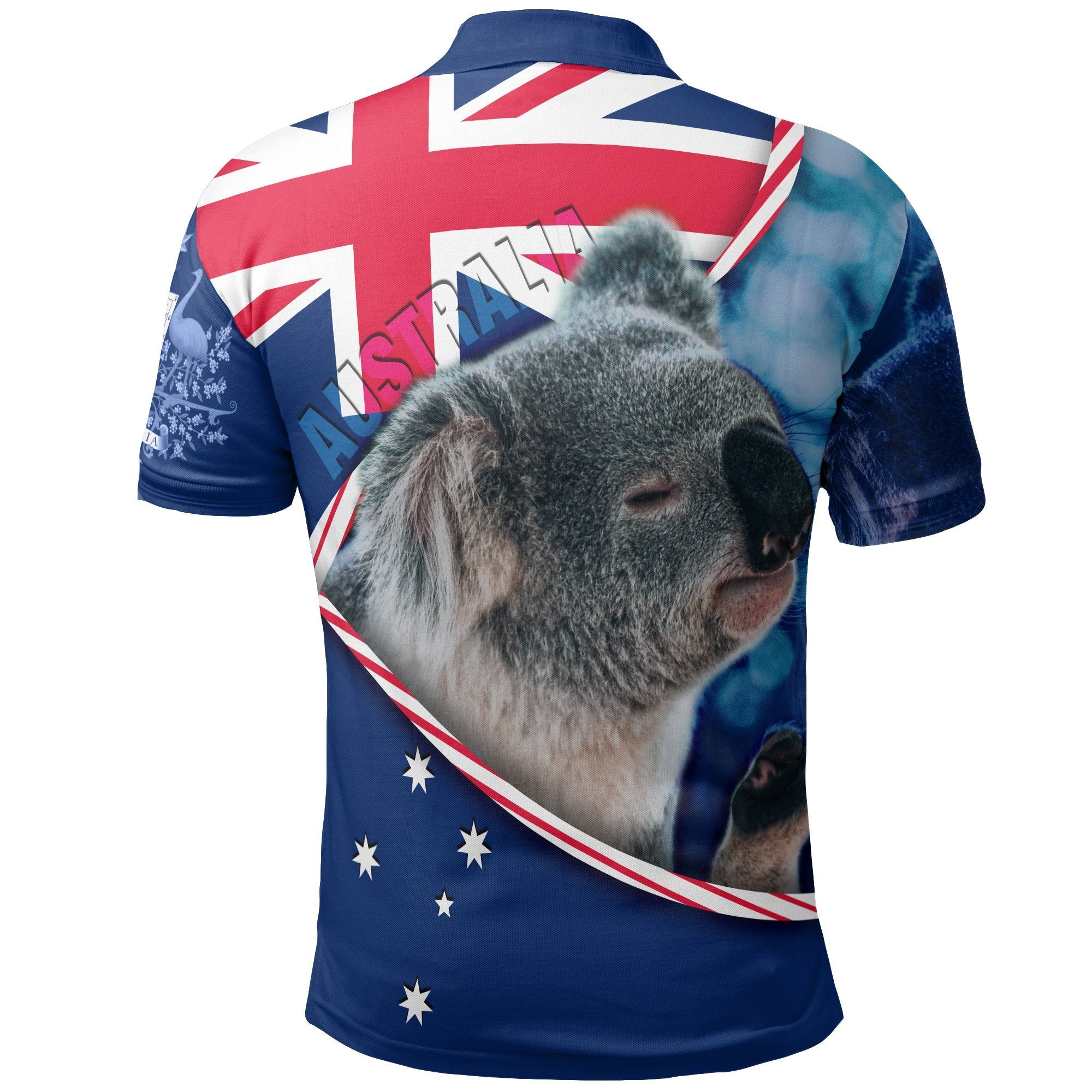 Polo Shirt - Australia Flag and Coat Of Arms Shirts Koala 3D - Vibe Hoodie Shop