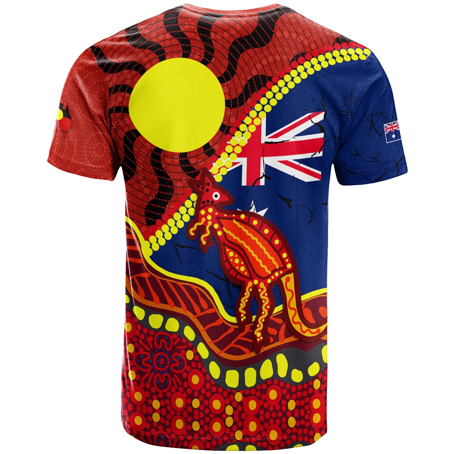 Australia Day Indigenous Art T shirt - - Vibe Hoodie Shop