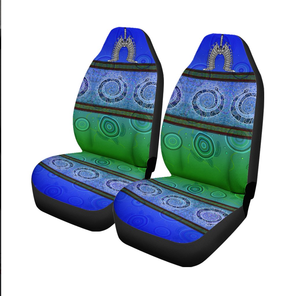 Car Seat Cover - Turtle With Dhari Mask Snake Patterns - - Vibe Hoodie Shop