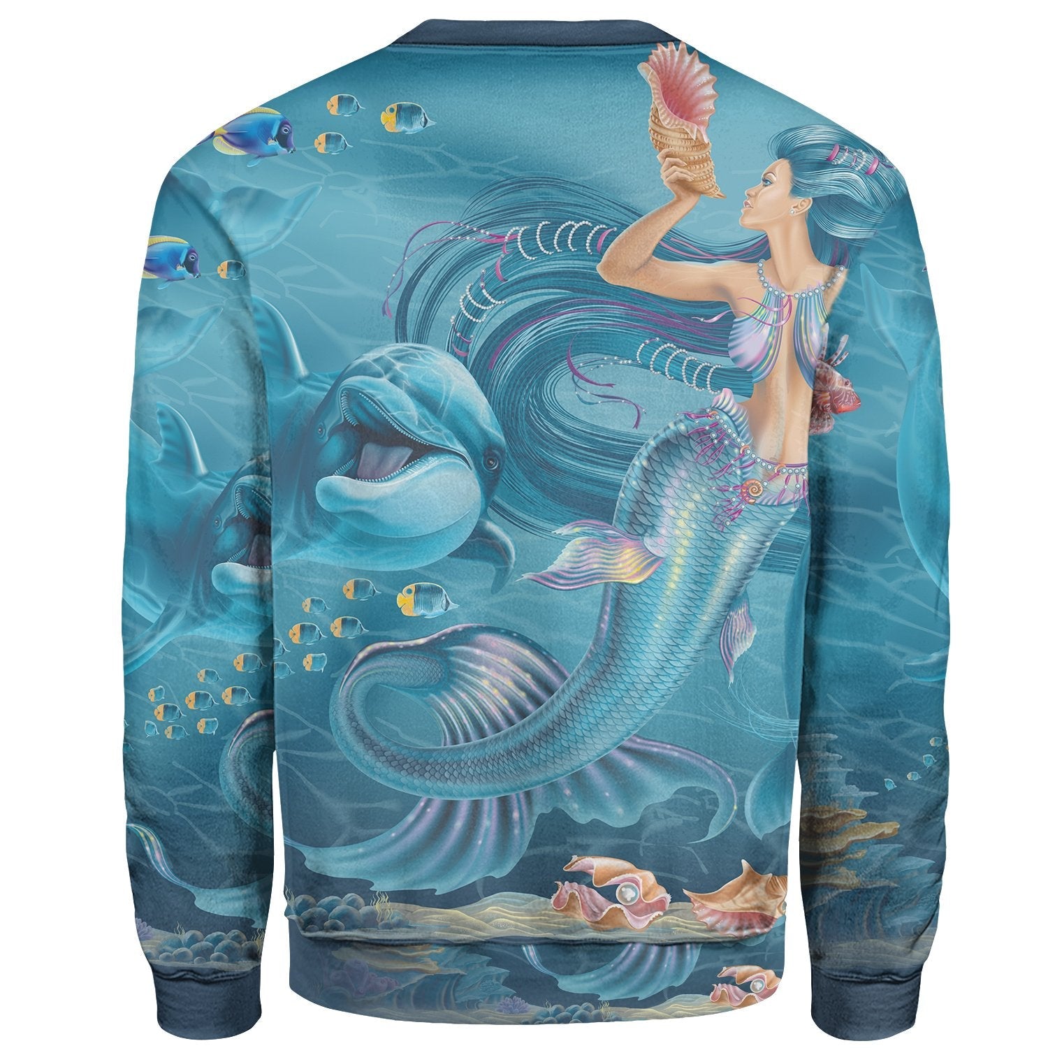 Sweater Shirt - Australia Beautiful Mermaid With Dolphin - Vibe Hoodie Shop