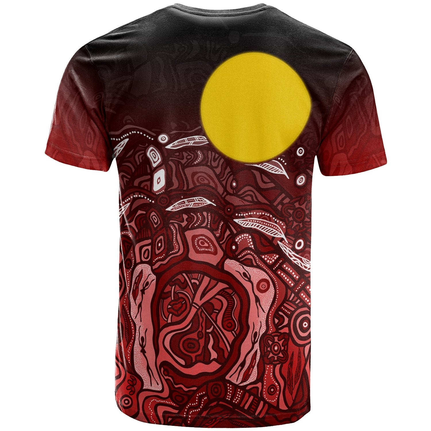 Custom Text Aboriginal T shirt - Red Landscape - Vibe Hoodie Shop