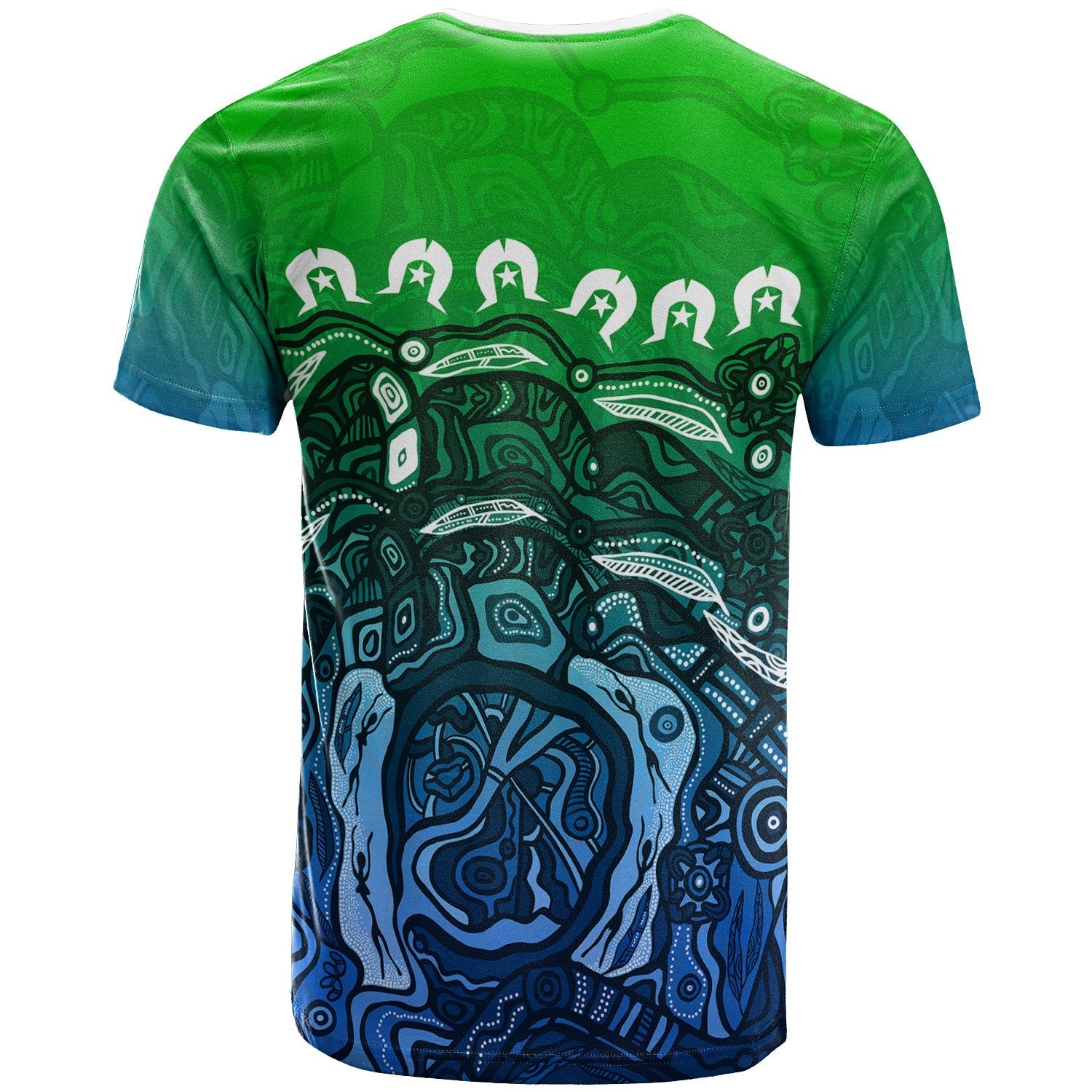 Custom Torres Strait Islands T shirt - Blue - Vibe Hoodie Shop