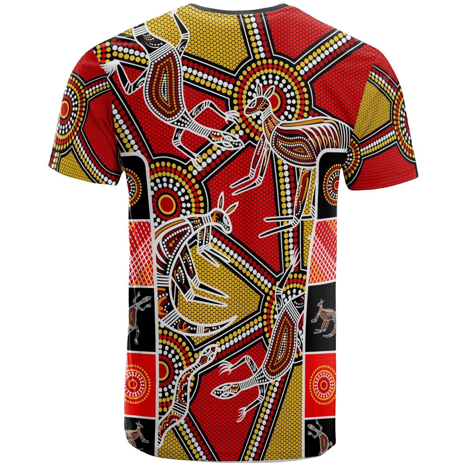 Aboriginal T shirts, Kangaroo Dot Painting Patterns - Vibe Hoodie Shop