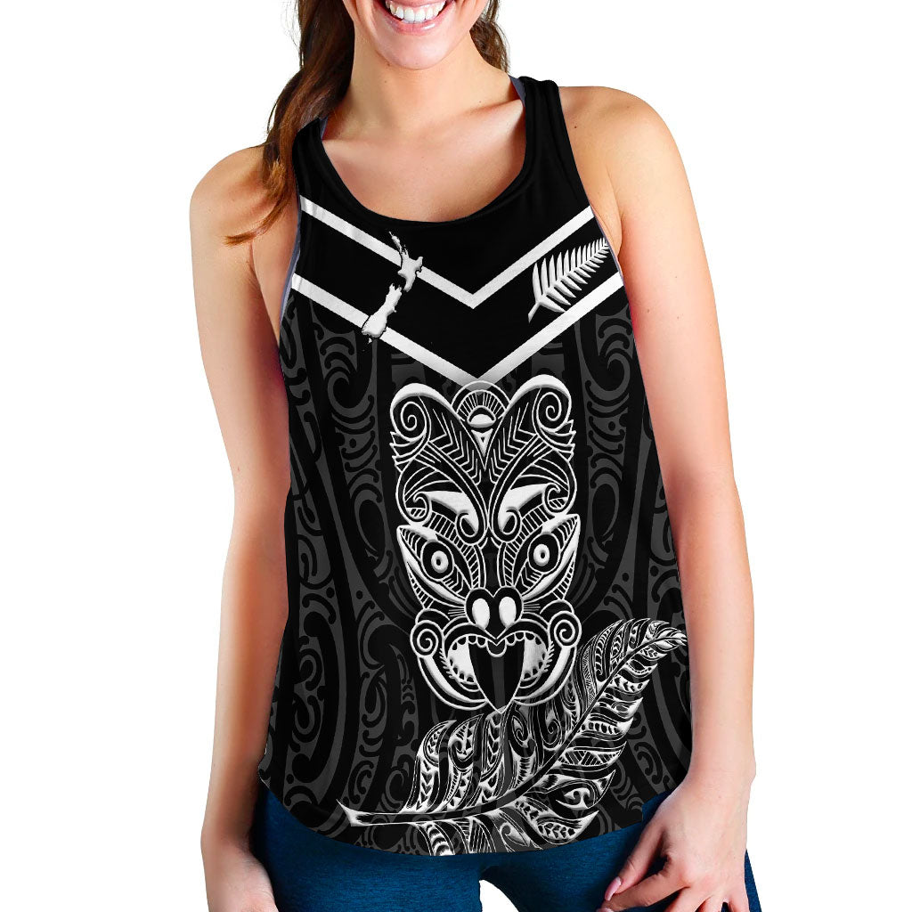 New Zealand Maori Haka Women Tank Top - Silver Fern - - Vibe Hoodie Shop