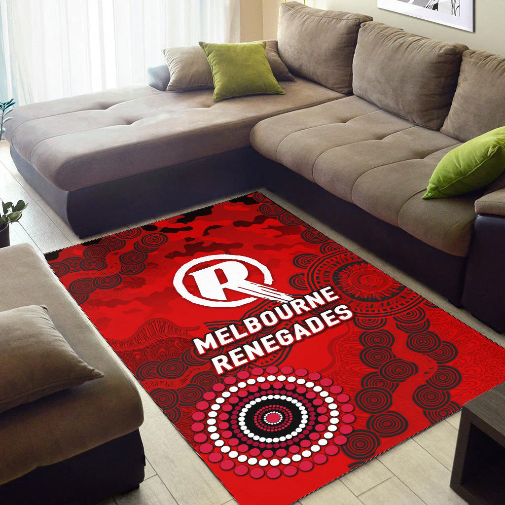 Melbourne Renegades ANZAC Day Aboriginal Area Rug - - Vibe Hoodie Shop