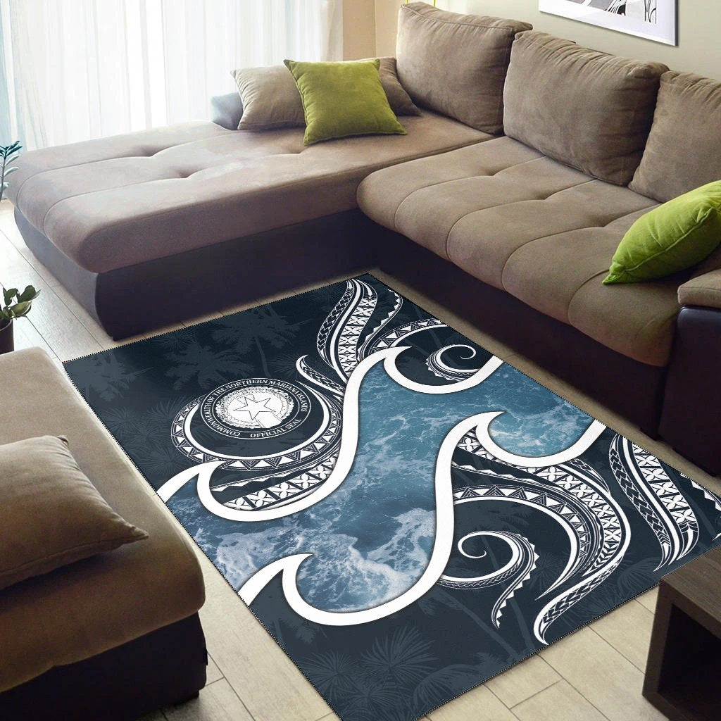 Northern Mariana Islands Polynesian Area Rug - Ocean Style - Vibe Hoodie Shop