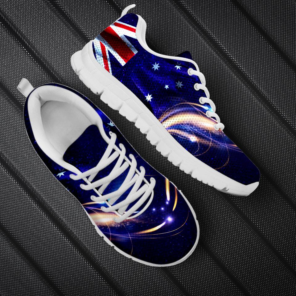 Sneakers - Aus Flag Shoes Galaxy Art Universe Mysteria - Unisex - Vibe Hoodie Shop