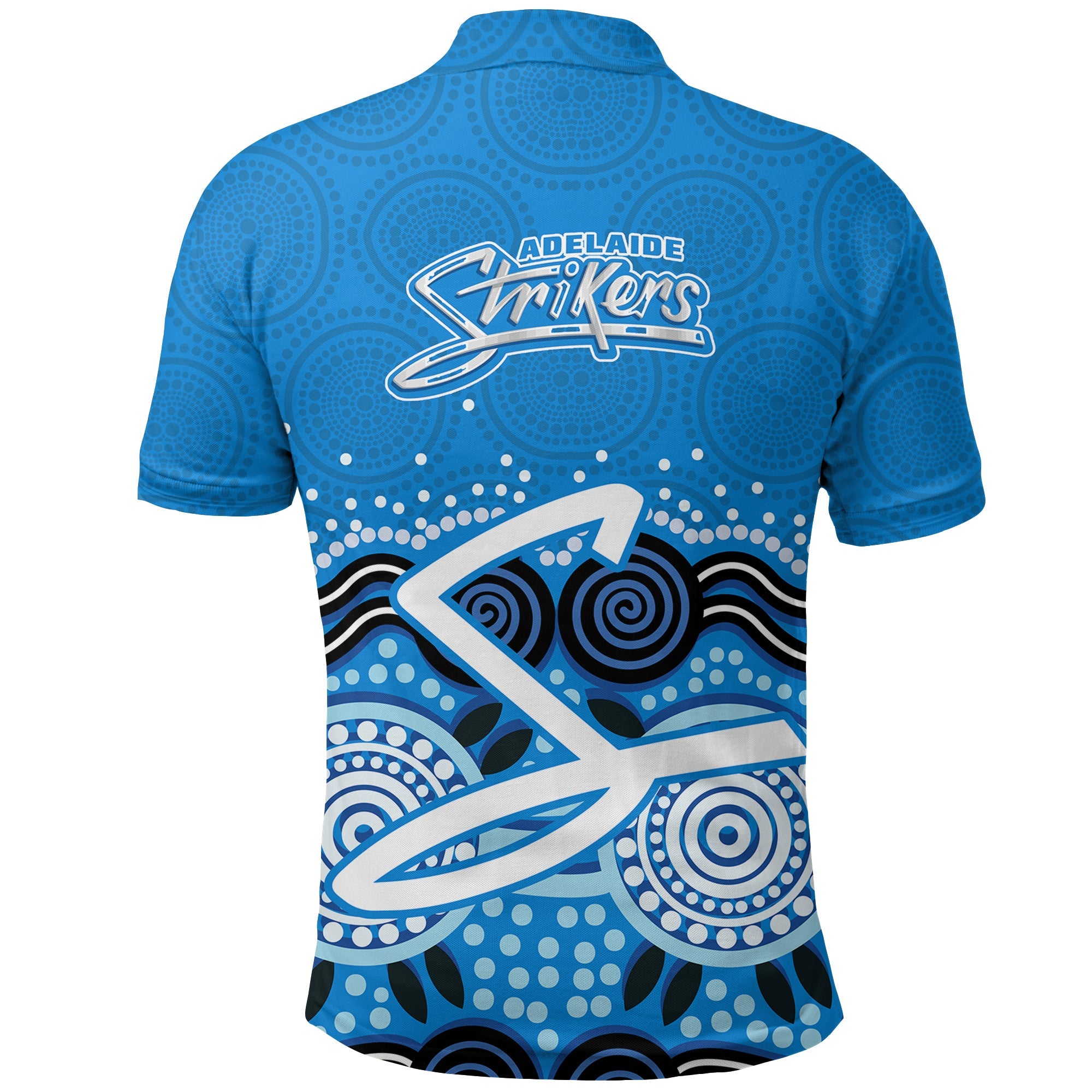 Adelaide Strikers Polo Shirt - Aboriginal Style Of Dot - - Vibe Hoodie Shop