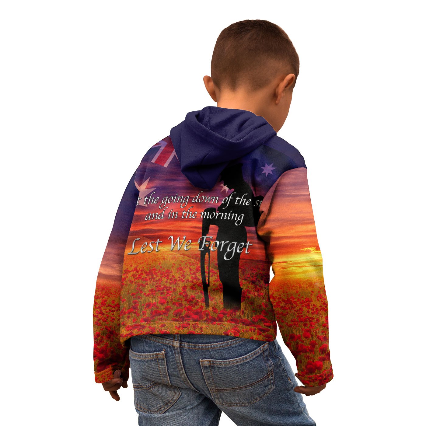 ANZAC Day 2021 Hoodie Kid - Lest We Forget - Vibe Hoodie Shop