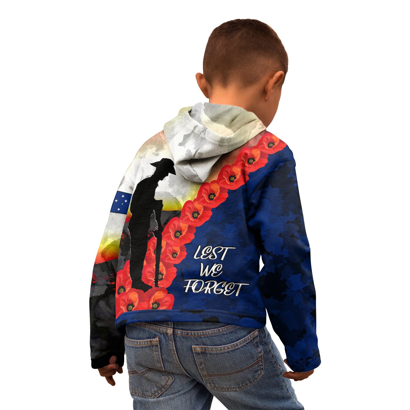 ANZAC Lest We Forget Hoodie Kid - All Gave Some, Some Gave All - - Vibe Hoodie Shop