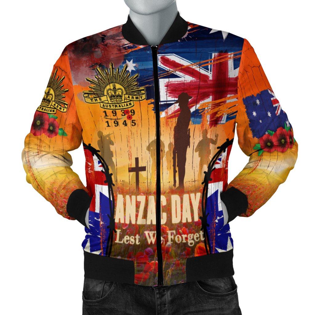 Australia ANZAC Day 2021 Bomber Jacket - ANZAC Day Commemoration 1939 - 1945 - Vibe Hoodie Shop