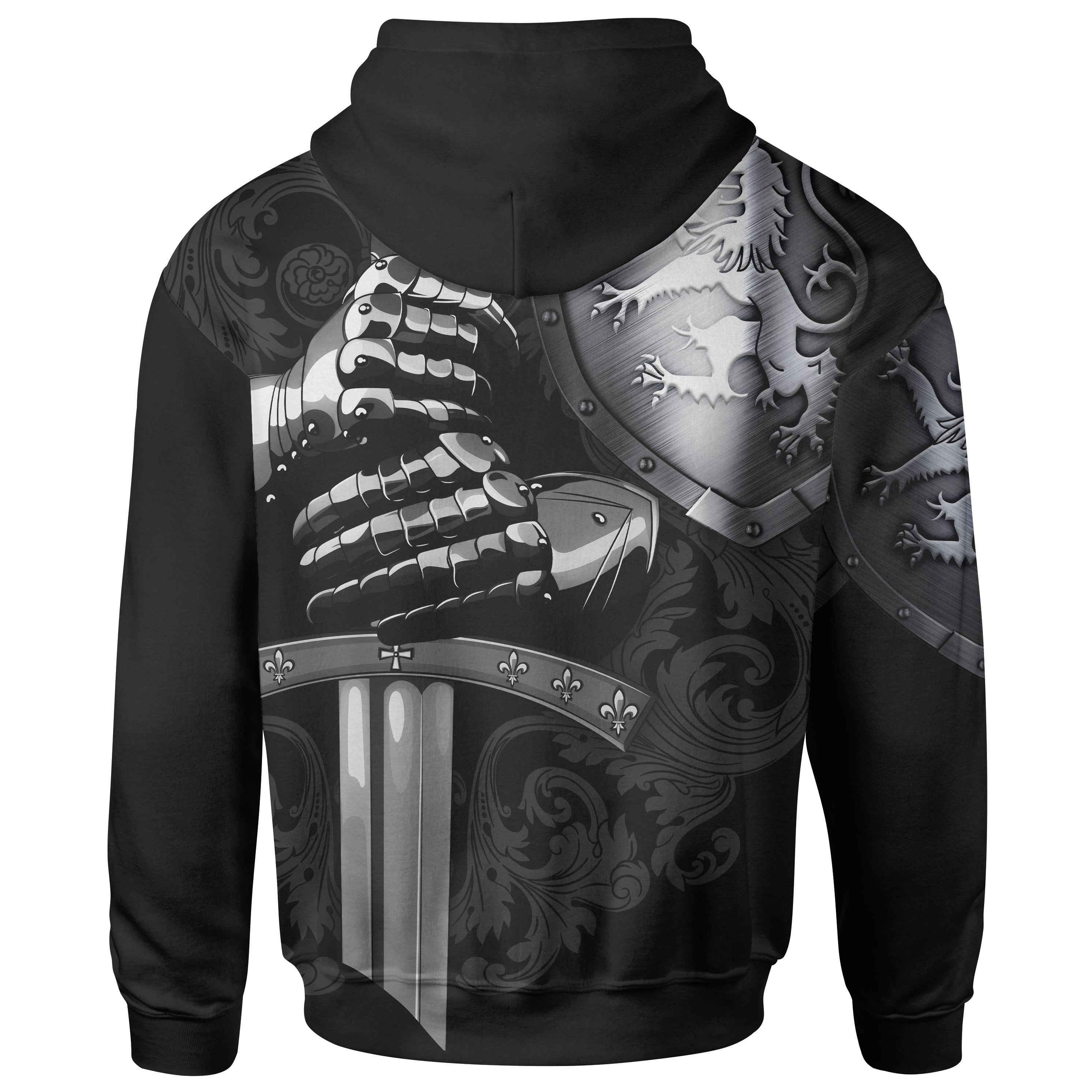 Scotland Hoodie - Scottish Lion Armor - Vibe Hoodie Shop