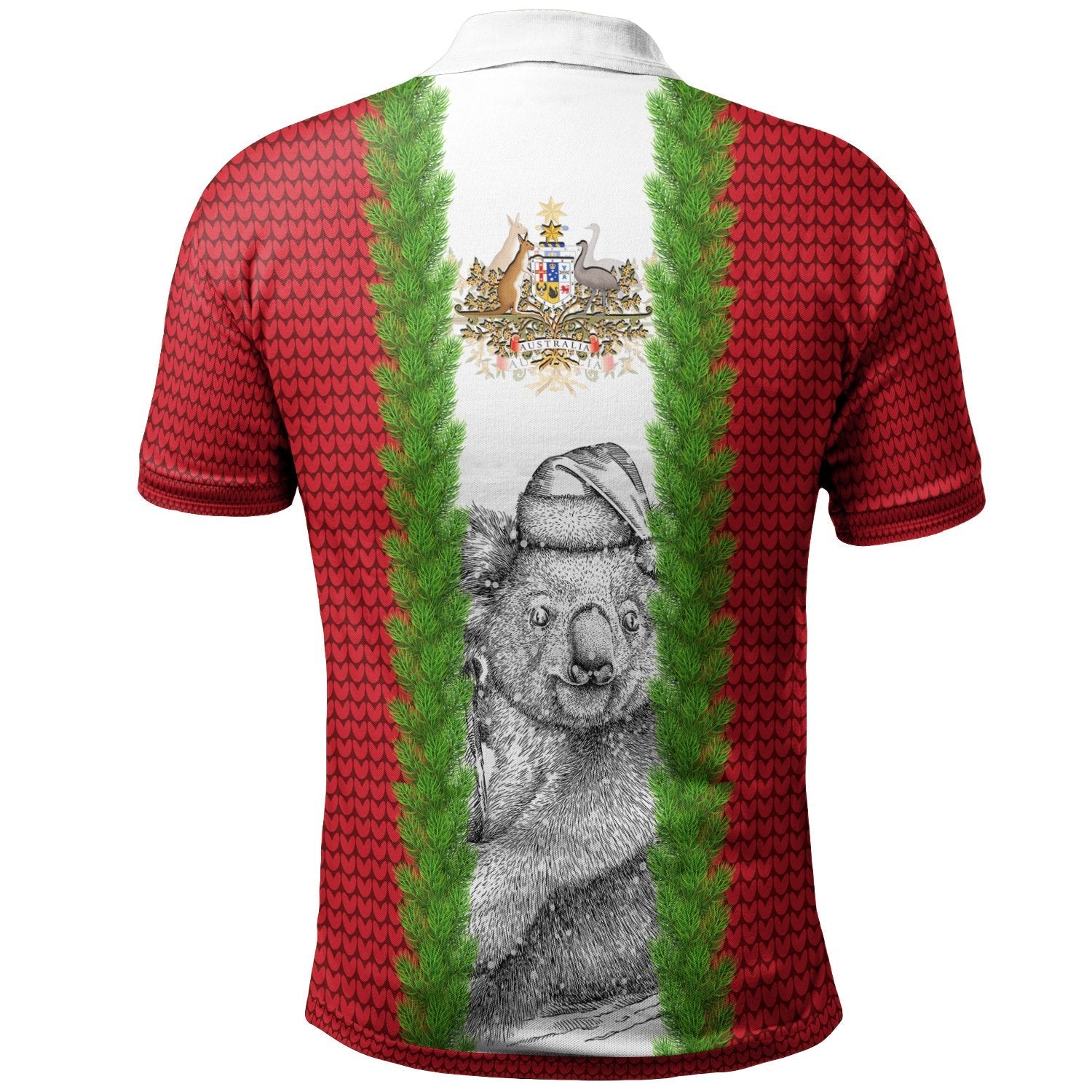 Custom Australia Christmas Polo Shirts - Merry Christmas Koala - Vibe Hoodie Shop