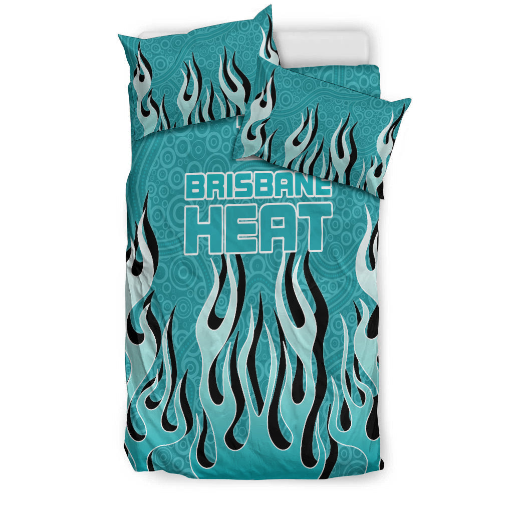 Brisbane Heat Bedding Set - Aboriginal Style Of Dot Fire - - Vibe Hoodie Shop