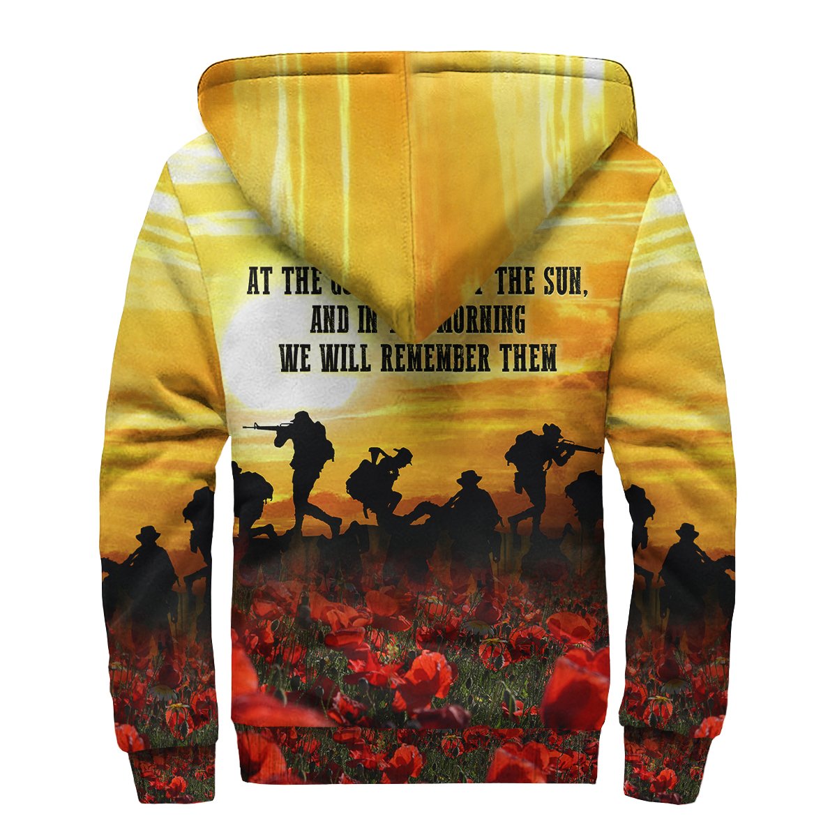 ANZAC Sherpa Hoodie - Australian and New Zealand Army Corps - Vibe Hoodie Shop